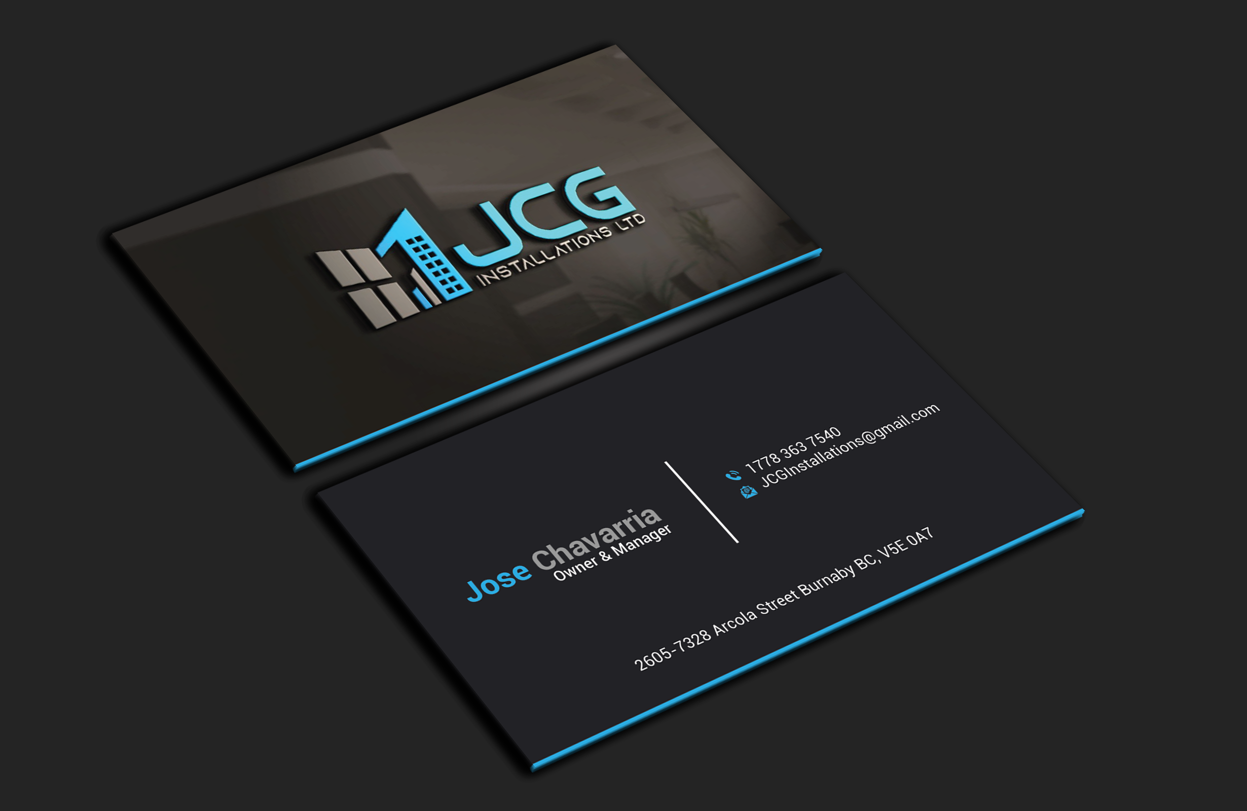 Business Card Design by DesignerShahadat for JCG Installations Ltd  | Design #33038267