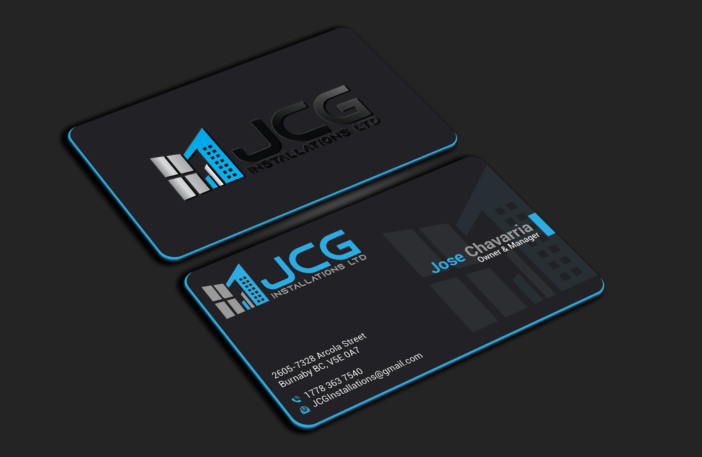 Diseño de Tarjeta de Presentación por DesignerShahadat para JCG Installations Ltd  | Diseño #33038269