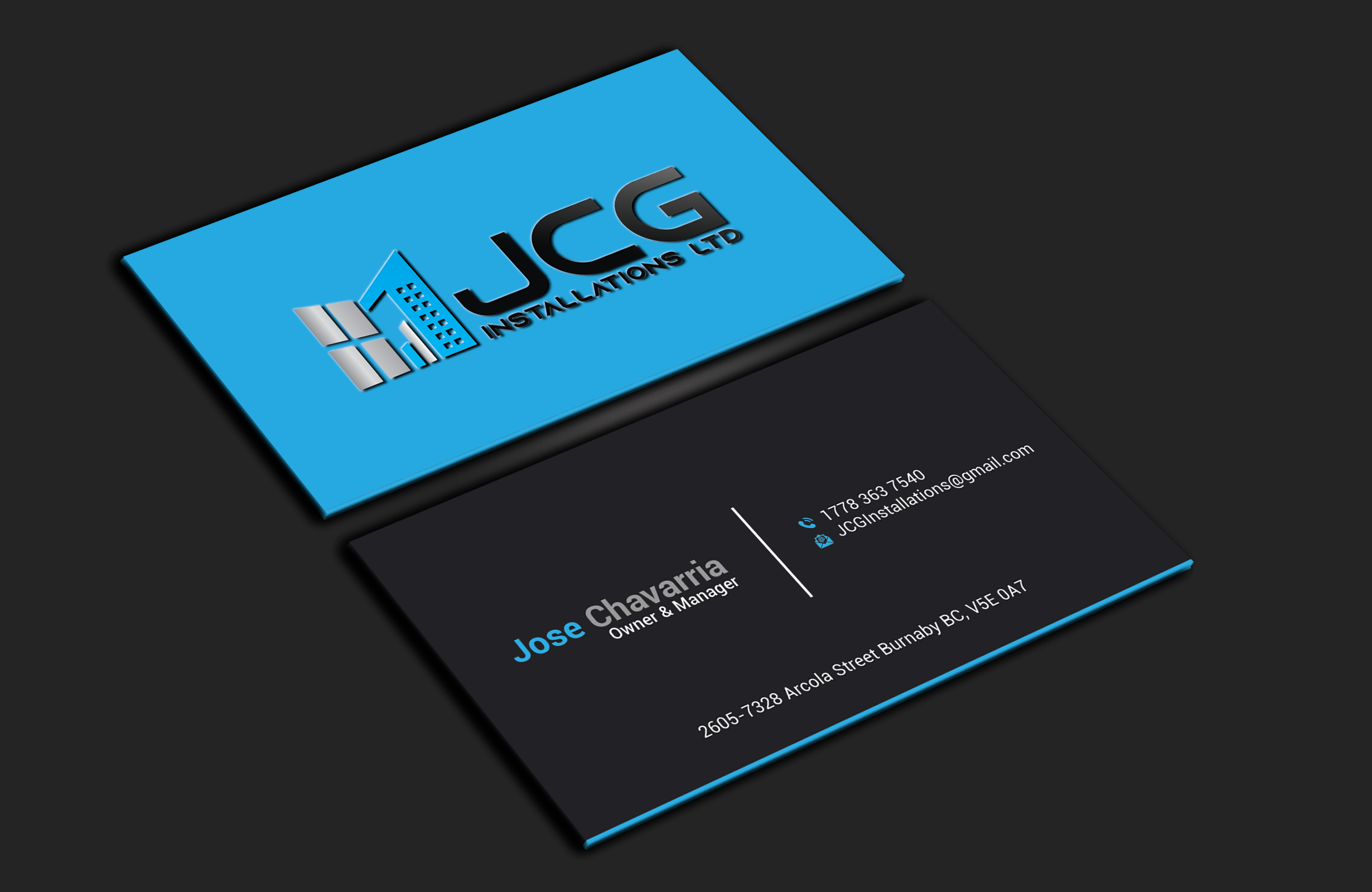 Business Card Design by DesignerShahadat for JCG Installations Ltd  | Design #33038270