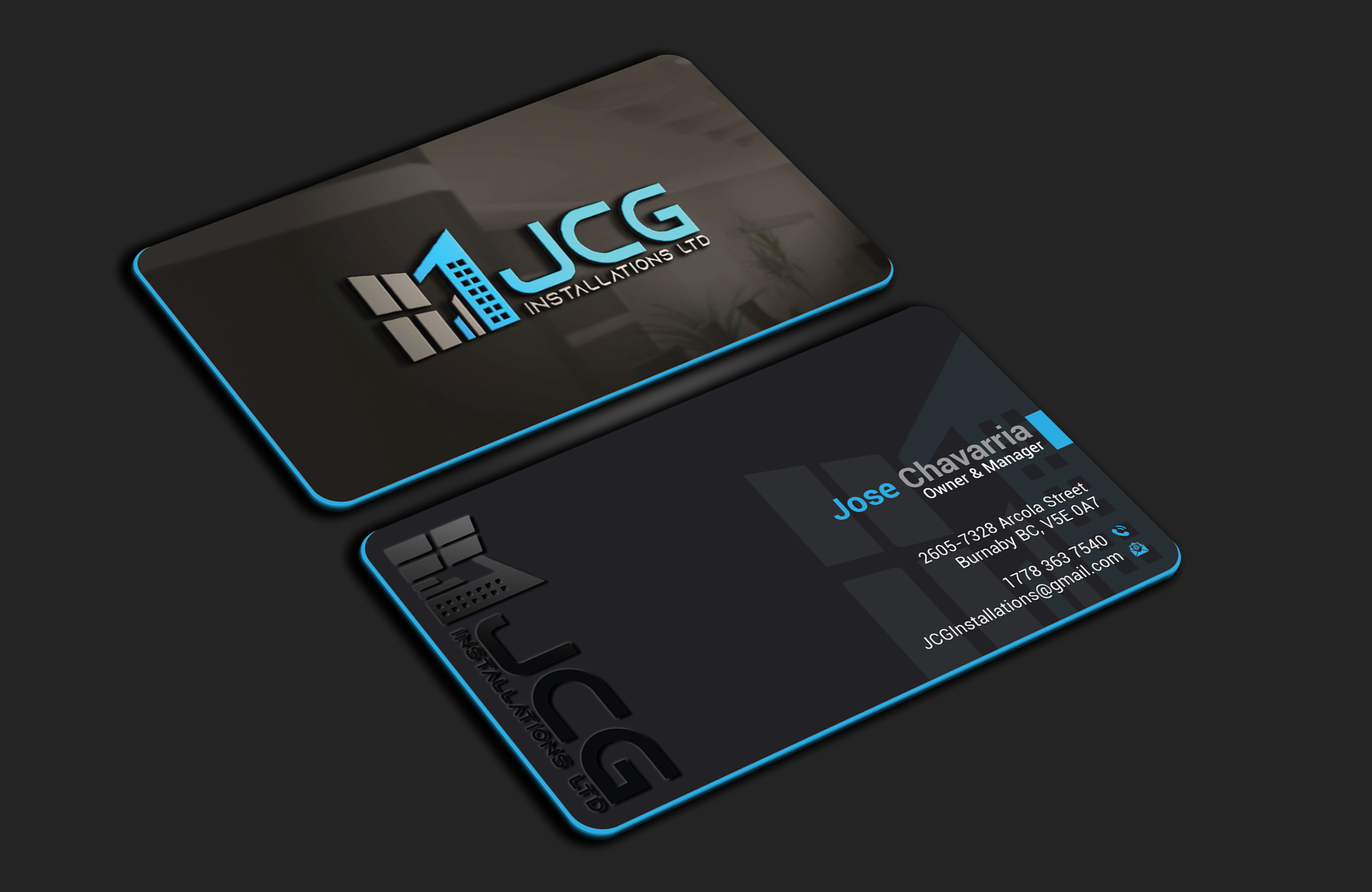 Business Card Design by DesignerShahadat for JCG Installations Ltd  | Design #33038285