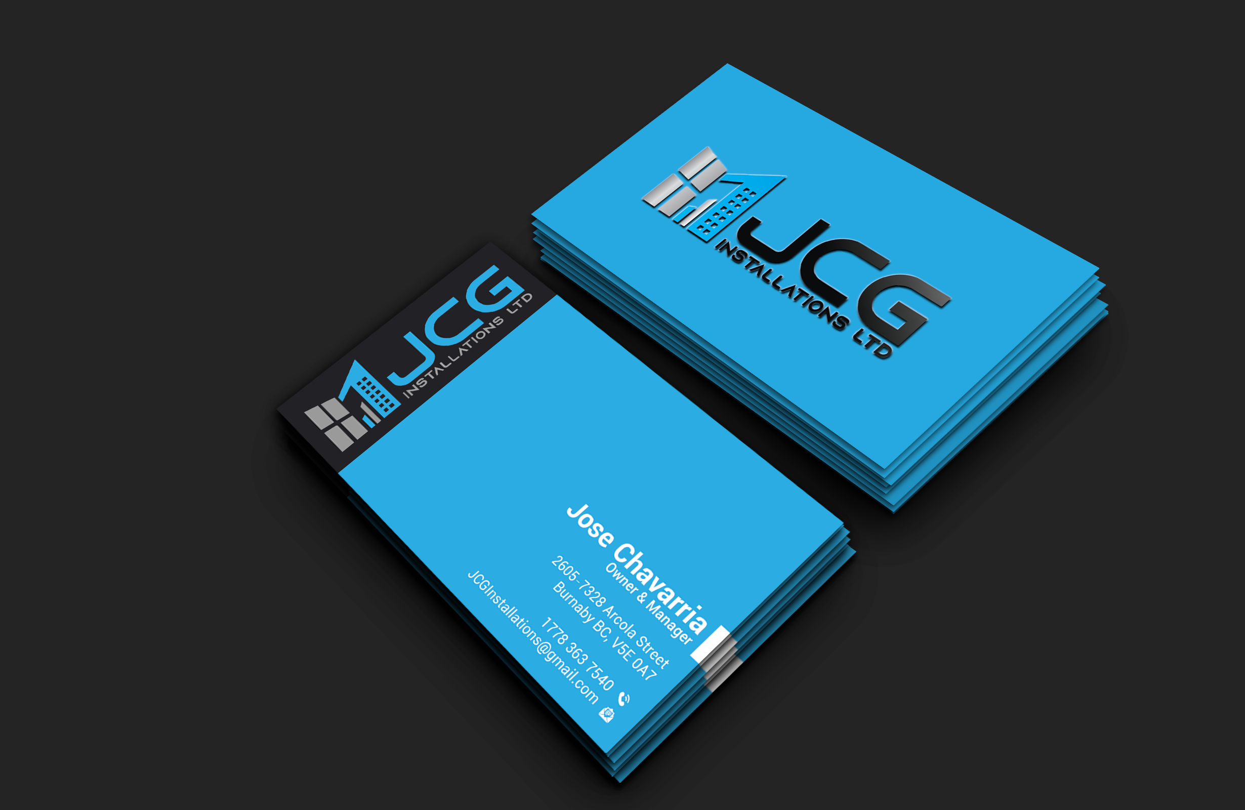 Business Card Design by DesignerShahadat for JCG Installations Ltd  | Design #33038286