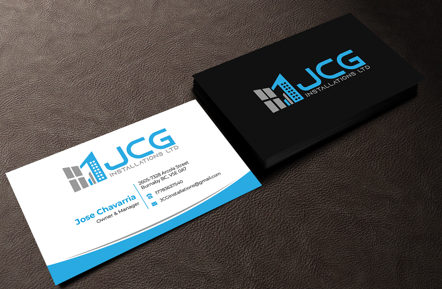 Design de Carte de Visite par Innovative Graphix pour JCG Installations Ltd  | Design #33032928