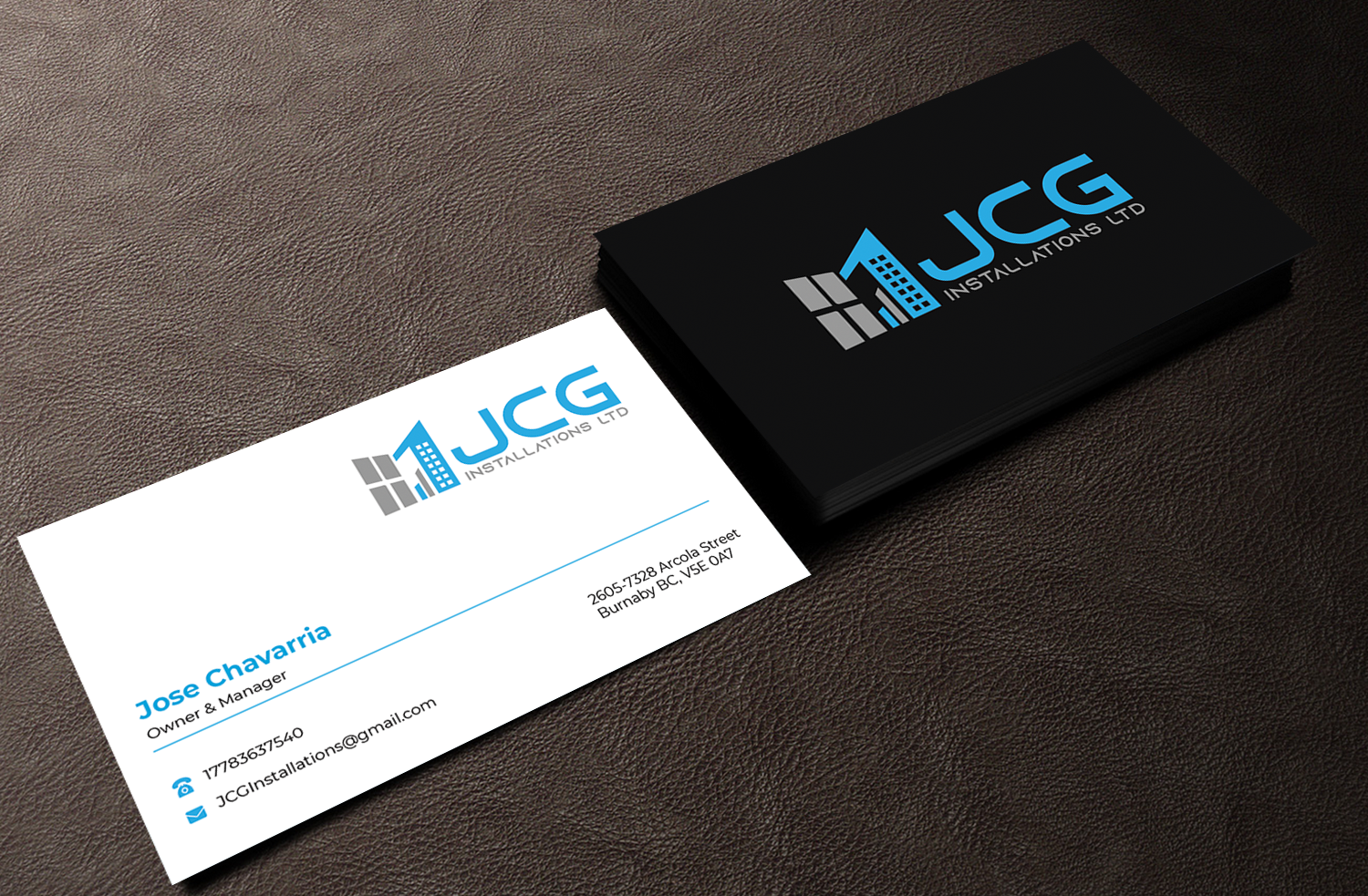 Design de Carte de Visite par Innovative Graphix pour JCG Installations Ltd  | Design #33033536