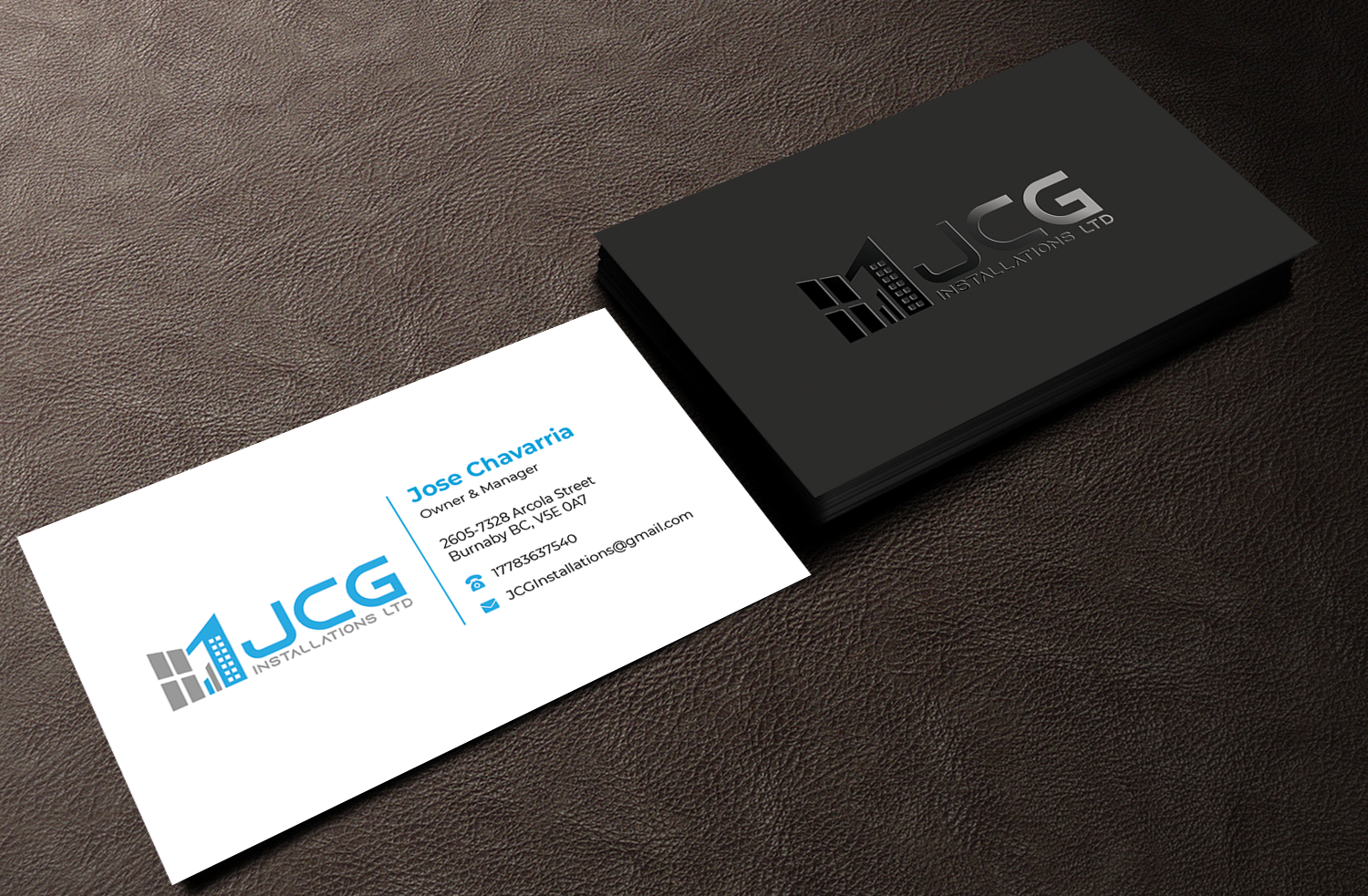 Business Card Design by Innovative Graphix for JCG Installations Ltd  | Design #33036768