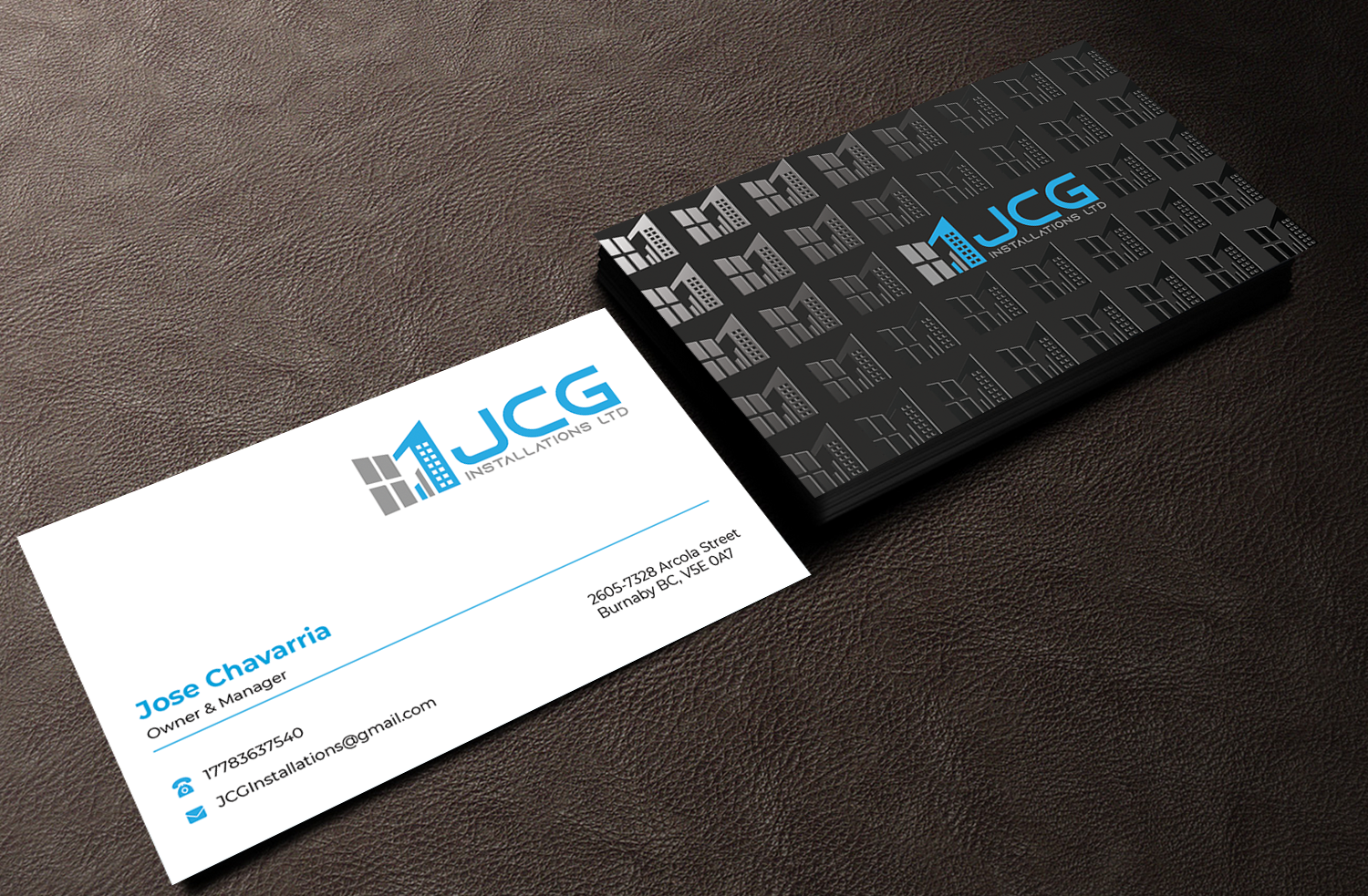 Business Card Design by Innovative Graphix for JCG Installations Ltd  | Design #33036785