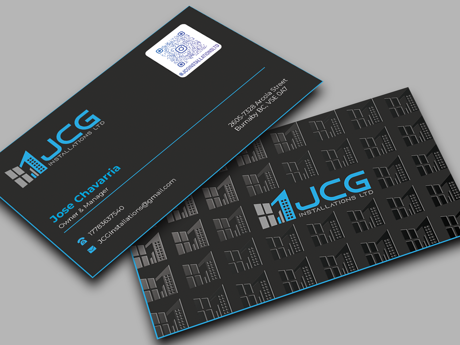 Design de Carte de Visite par Innovative Graphix pour JCG Installations Ltd  | Design #33037082