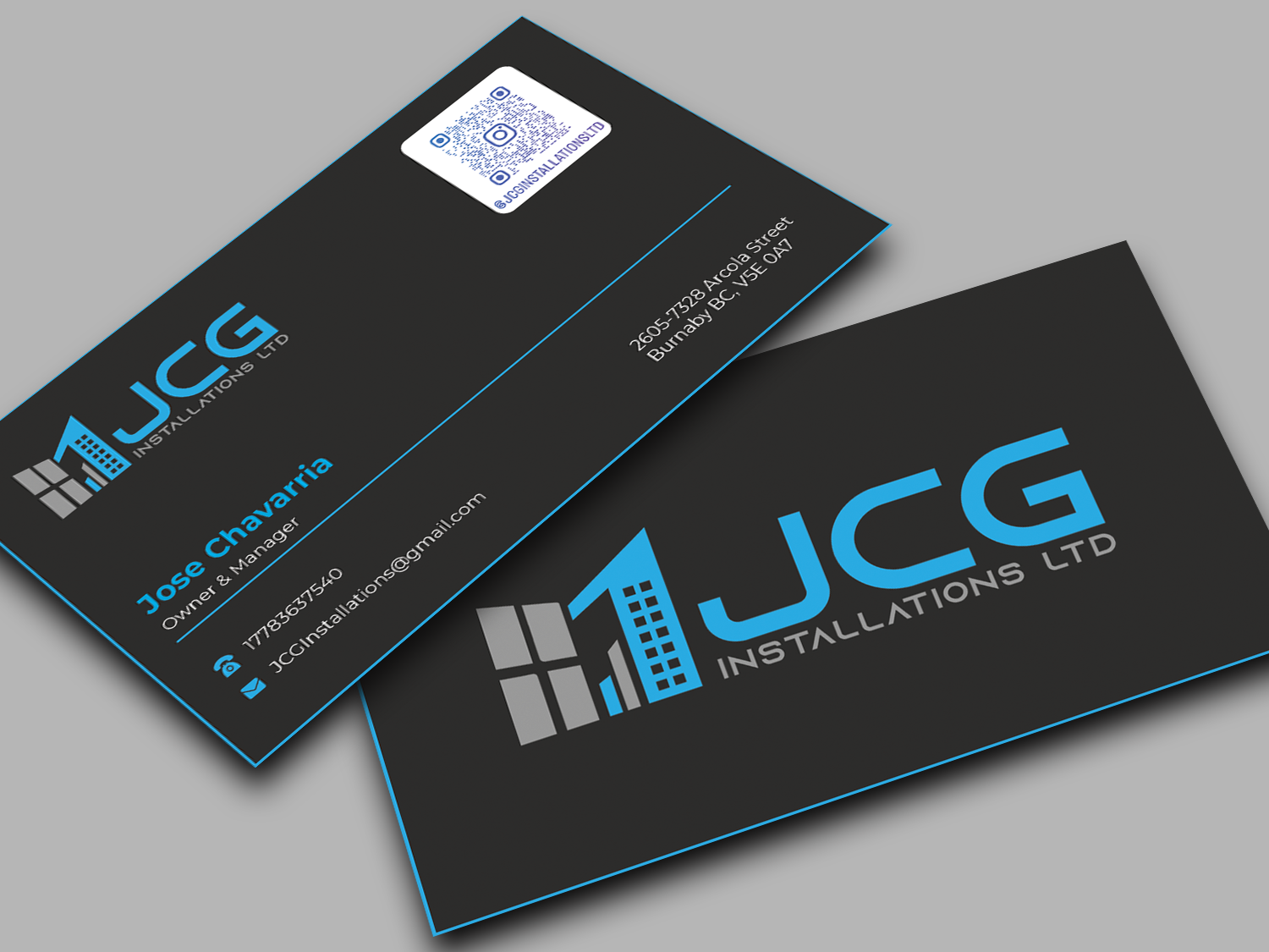 Business Card Design by Innovative Graphix for JCG Installations Ltd  | Design #33037712