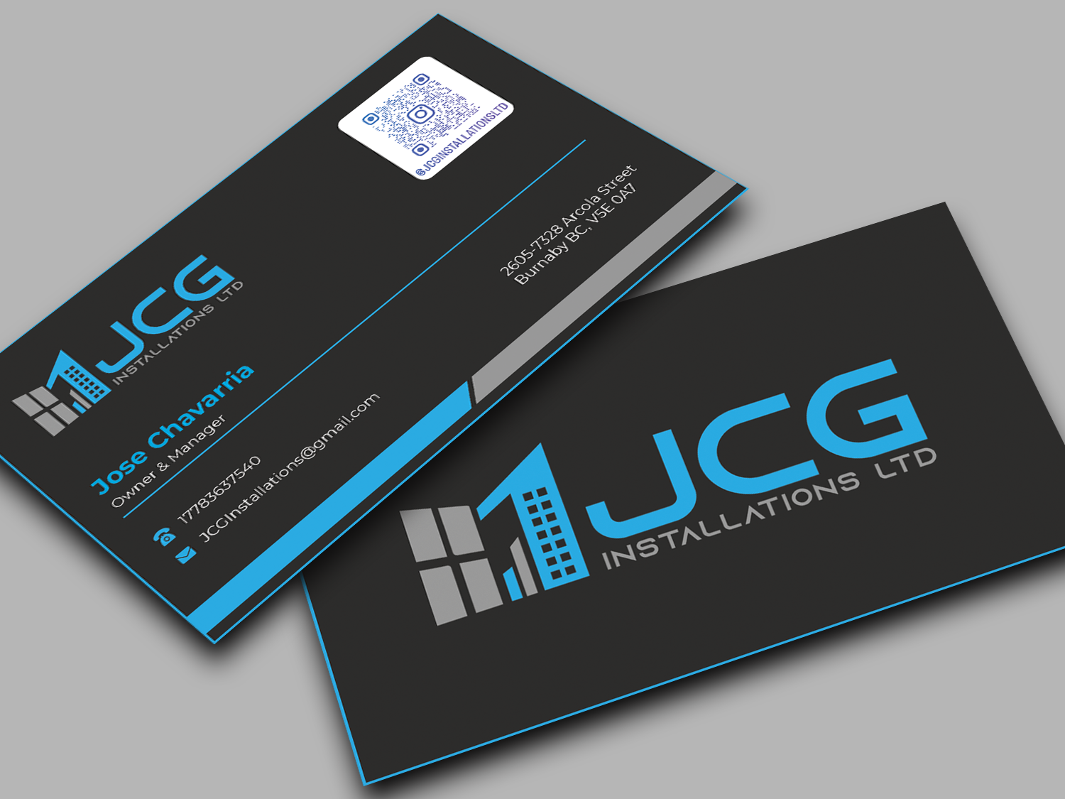 Design de Carte de Visite par Innovative Graphix pour JCG Installations Ltd  | Design #33037713