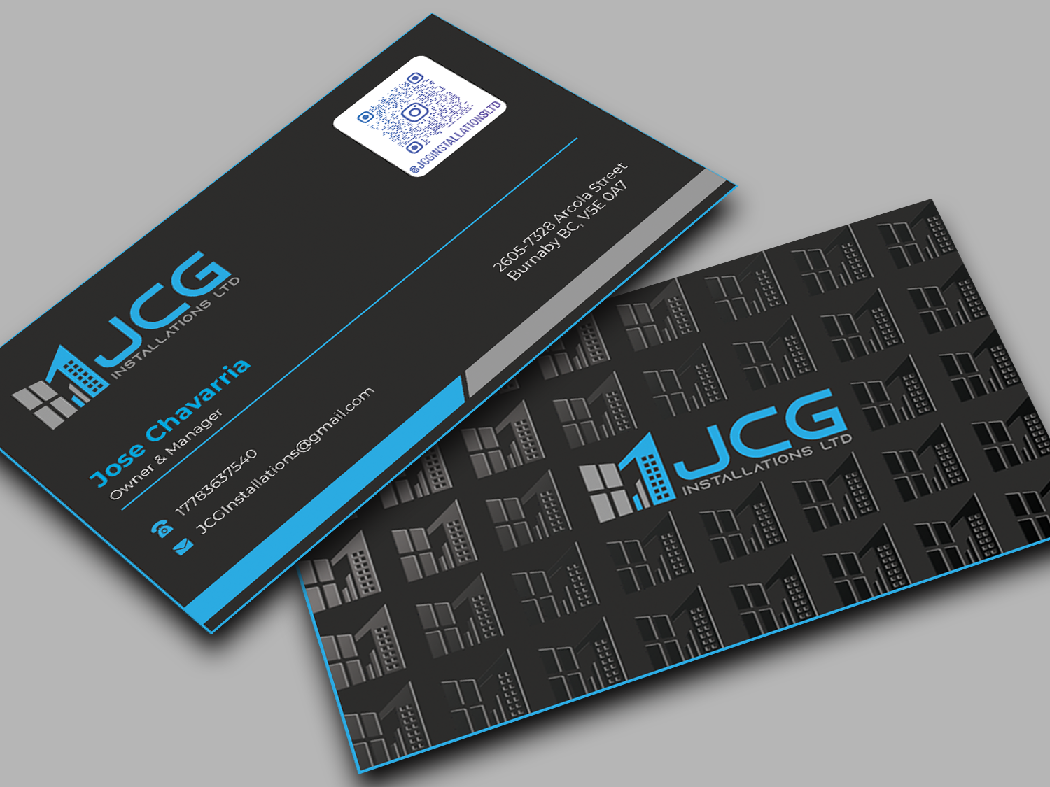 Business Card Design by Innovative Graphix for JCG Installations Ltd  | Design #33037722