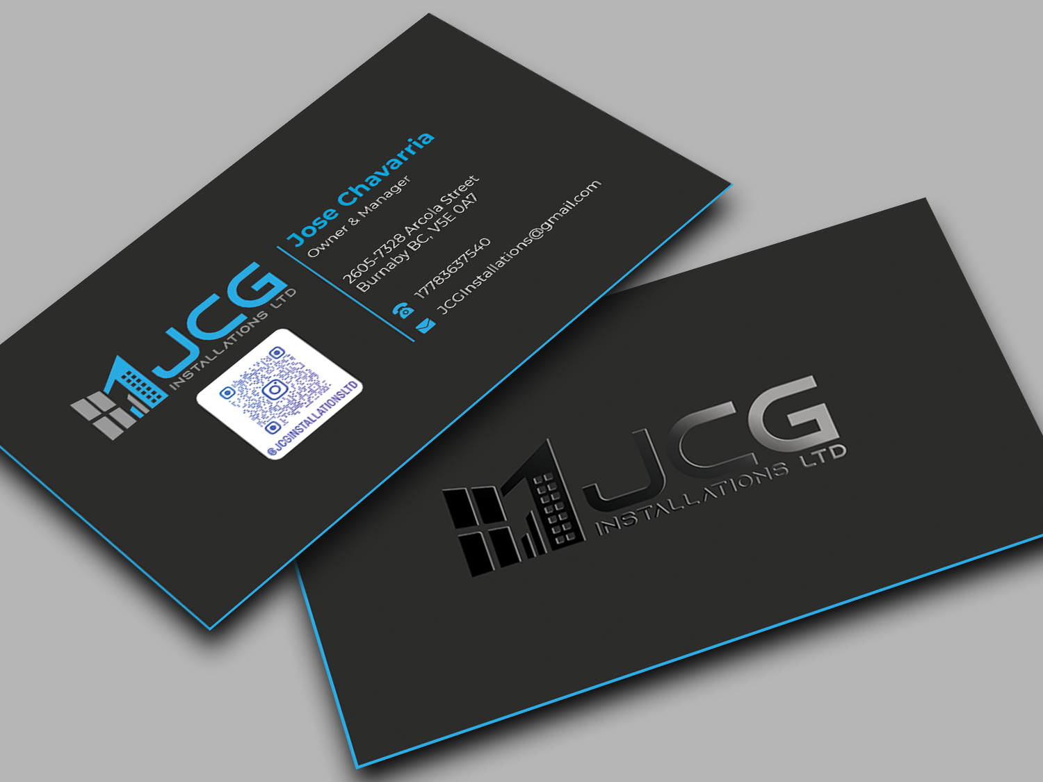 Business Card Design by Innovative Graphix for JCG Installations Ltd  | Design #33040172