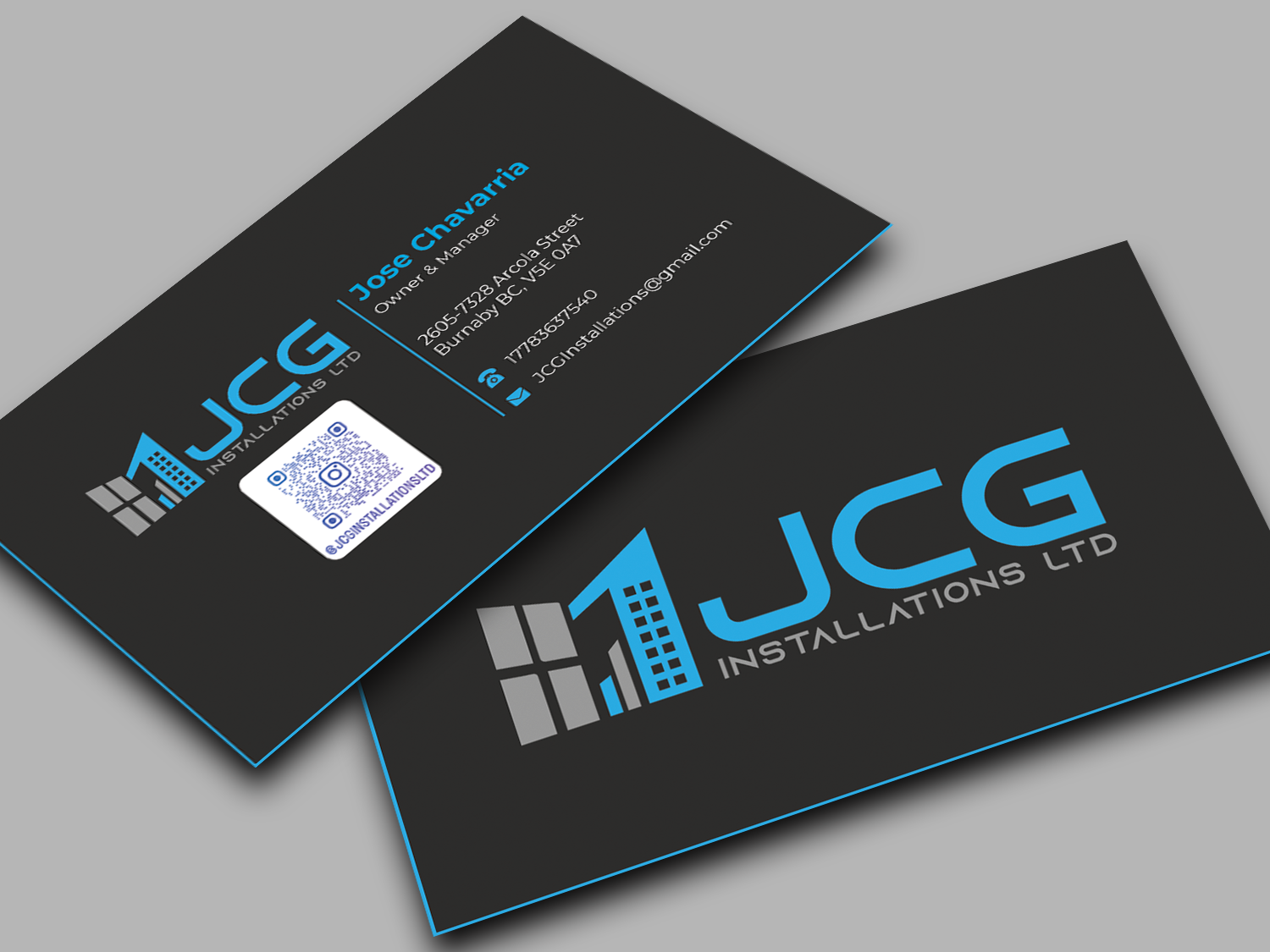 Business Card Design by Innovative Graphix for JCG Installations Ltd  | Design #33040175
