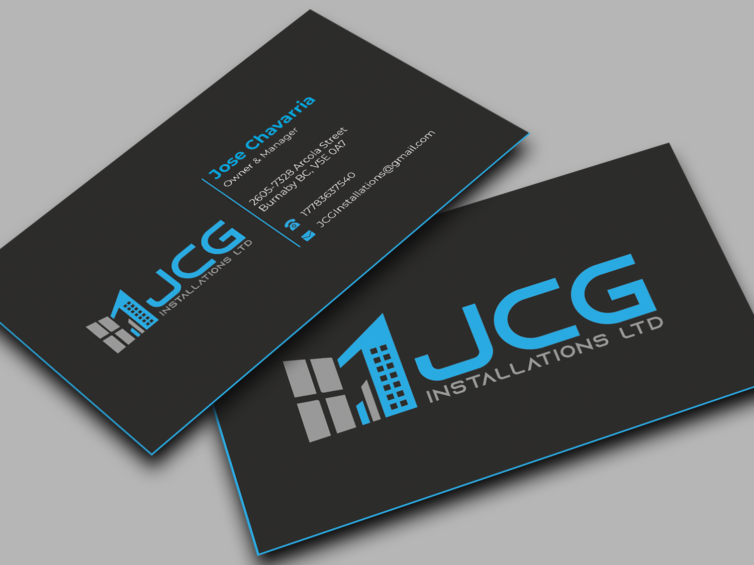 Business Card Design by Innovative Graphix for JCG Installations Ltd  | Design #33040411
