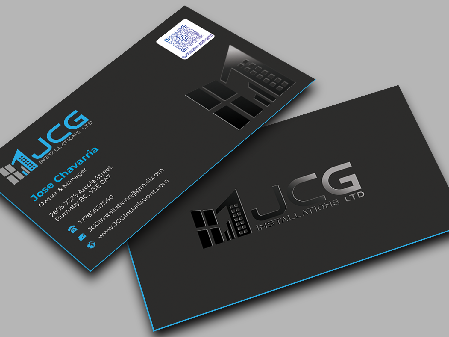 Design de Carte de Visite par Innovative Graphix pour JCG Installations Ltd  | Design #33040489