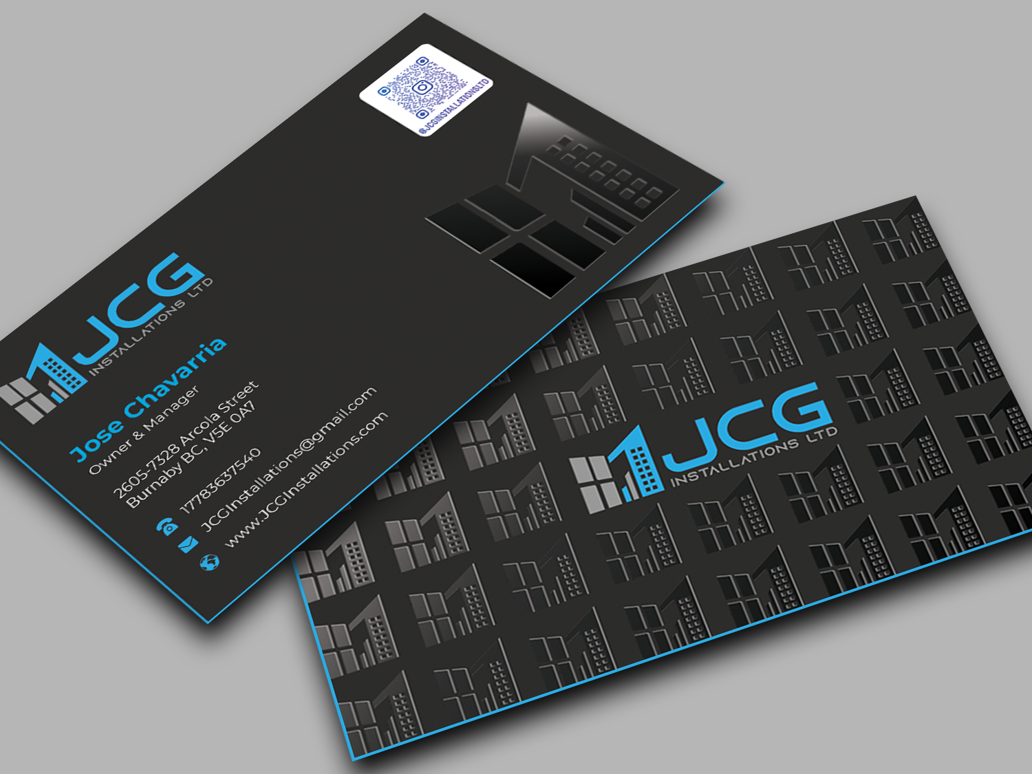 Business Card Design by Innovative Graphix for JCG Installations Ltd  | Design #33040490