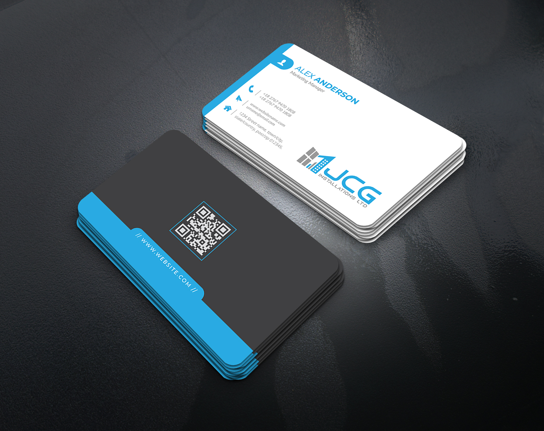 Business Card Design by artbitin for JCG Installations Ltd  | Design #33019973