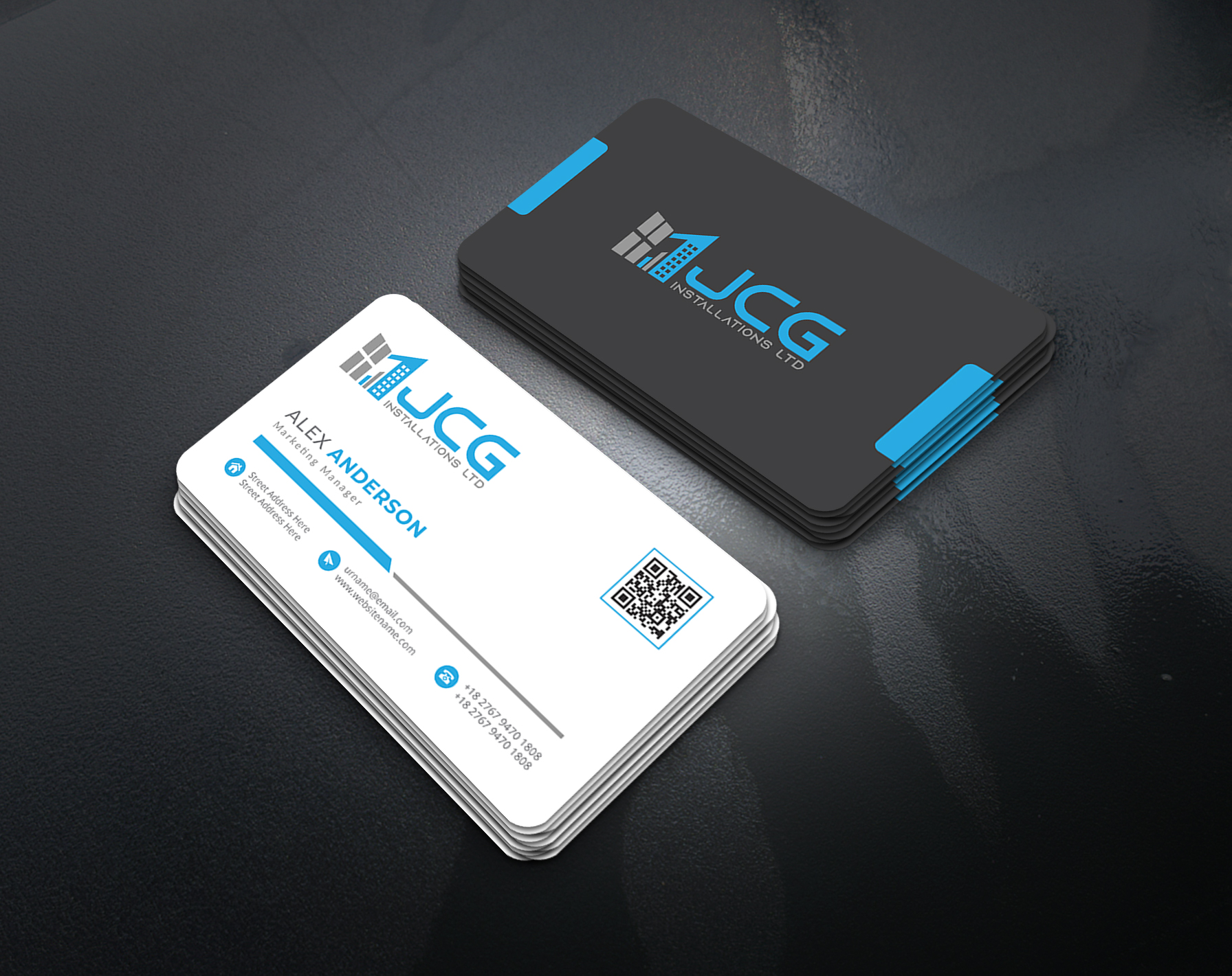 Business Card Design by artbitin for JCG Installations Ltd  | Design #33019976