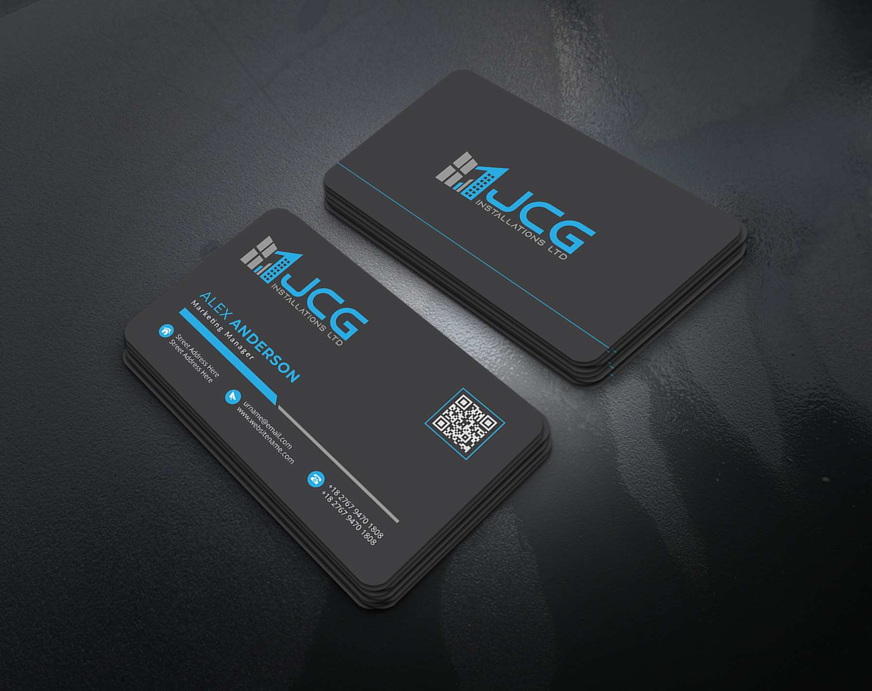 Business Card Design by artbitin for JCG Installations Ltd  | Design #33019986
