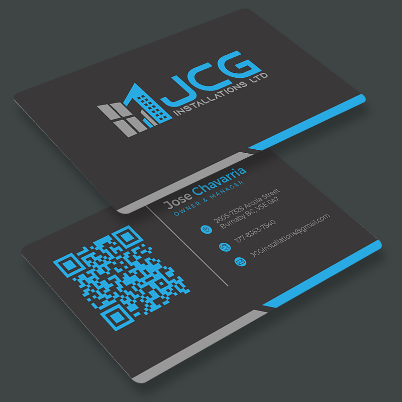 Business Card Design by LENTERA DESIGN 2 for JCG Installations Ltd  | Design #33025902