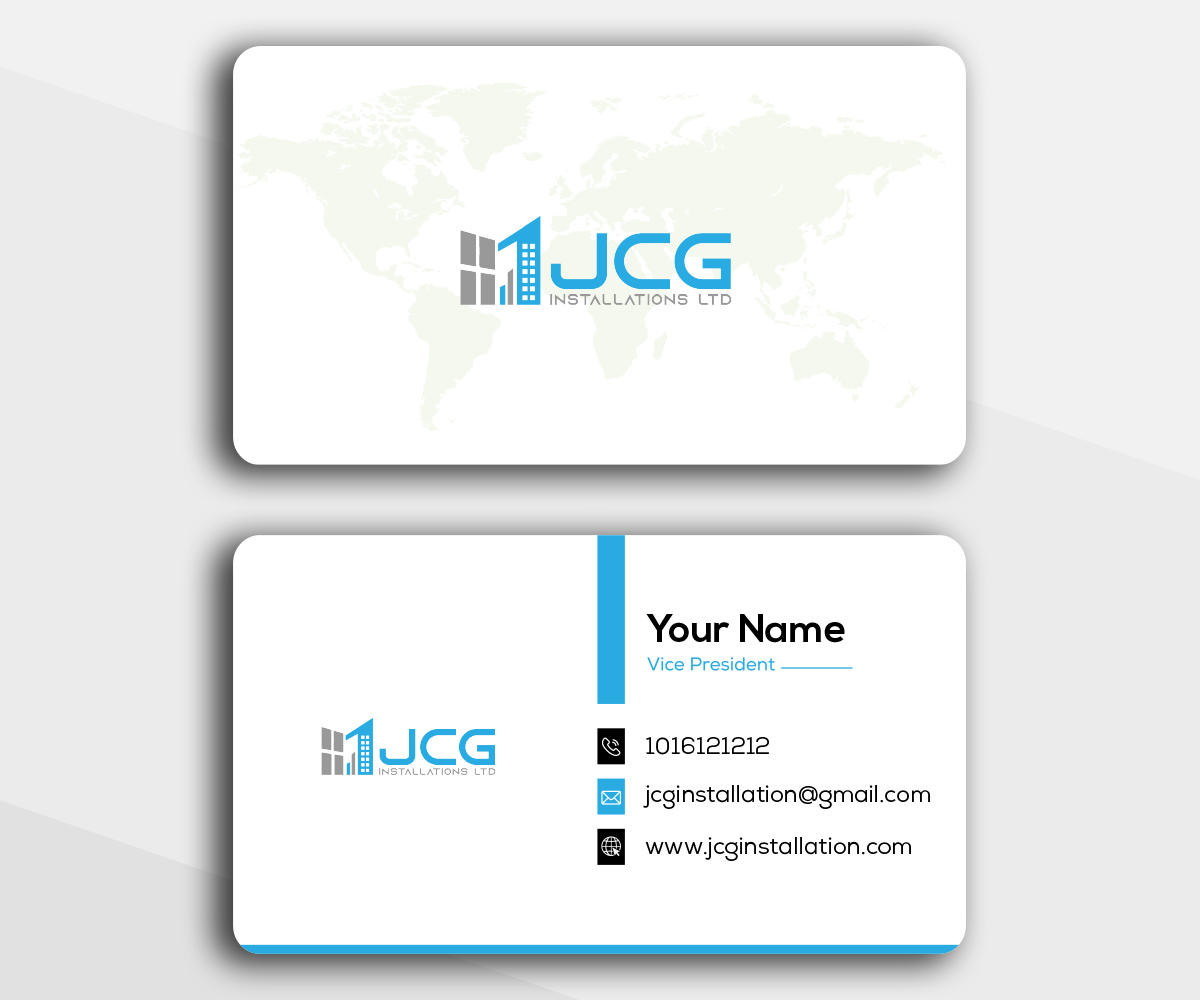 Business Card Design by Nurjahan for JCG Installations Ltd  | Design #33032267