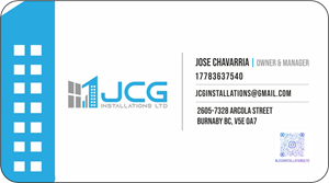 Business Card Design by Vishu Design Studio for JCG Installations Ltd  | Design: #33035769