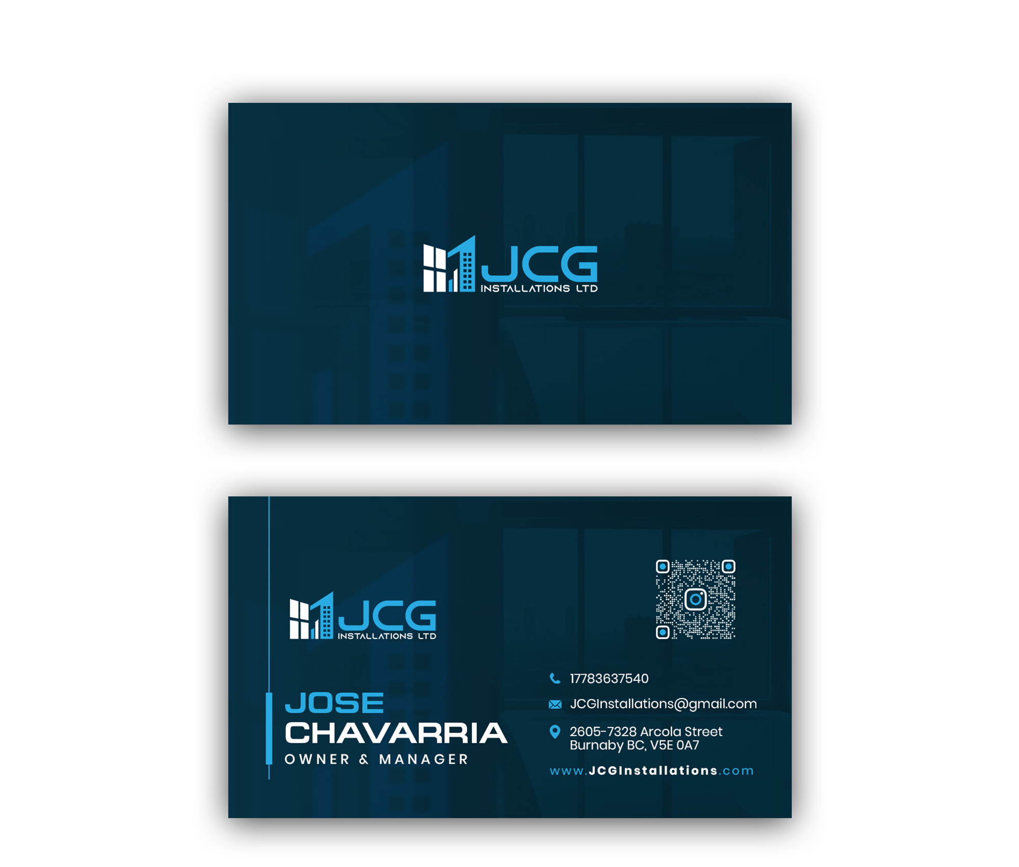 Business Card Design by debdesign for JCG Installations Ltd  | Design #33037652