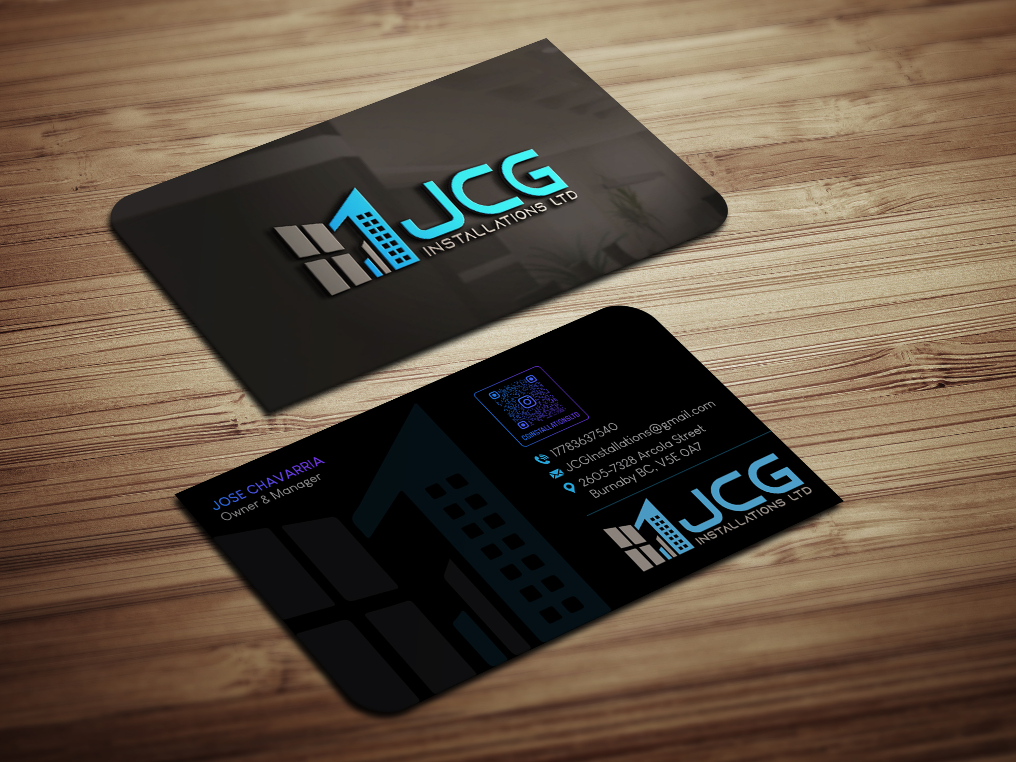 Business Card Design by Magic of Art for JCG Installations Ltd  | Design #33027462