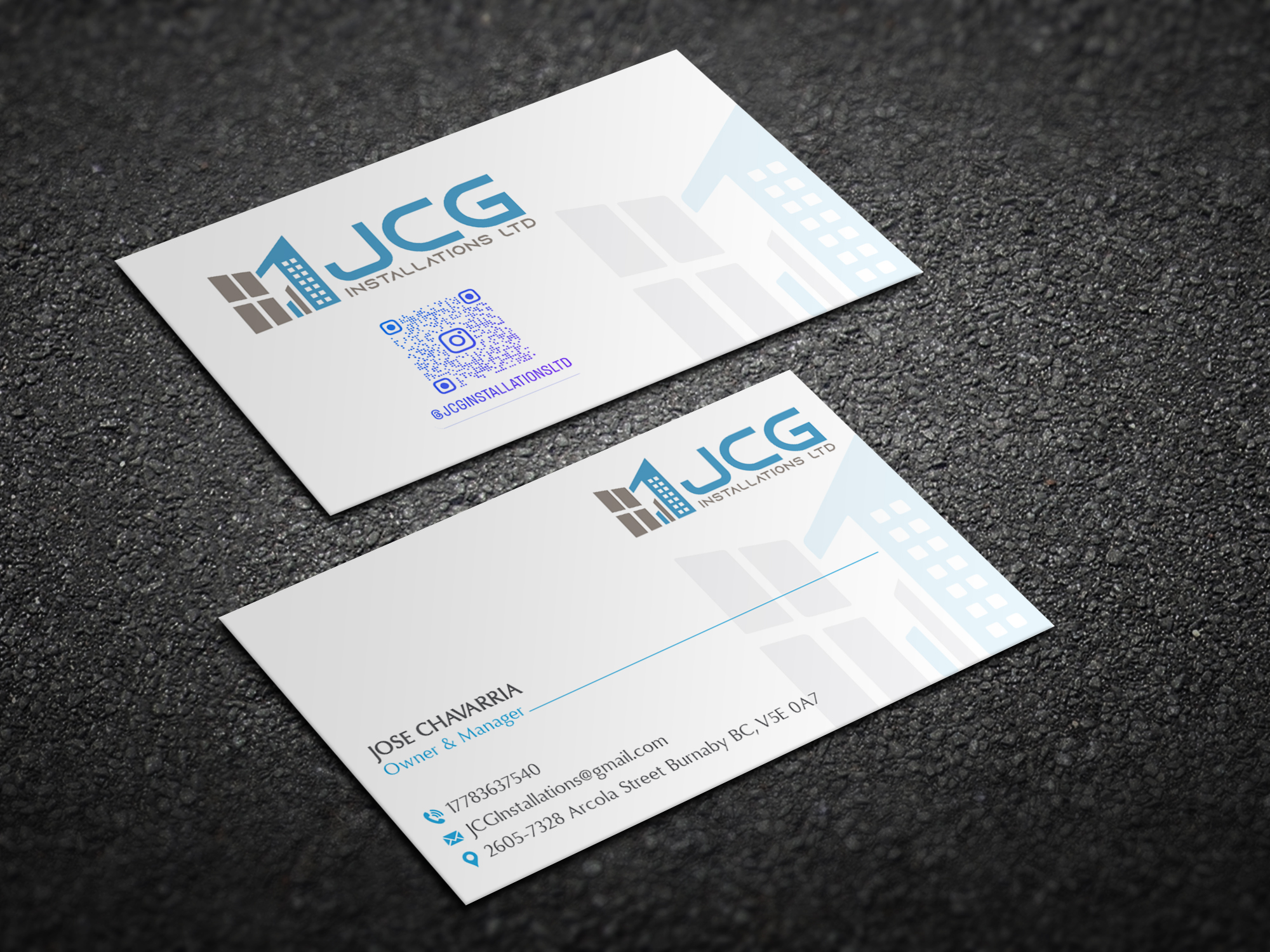 Business Card Design by Magic of Art for JCG Installations Ltd  | Design #33027464