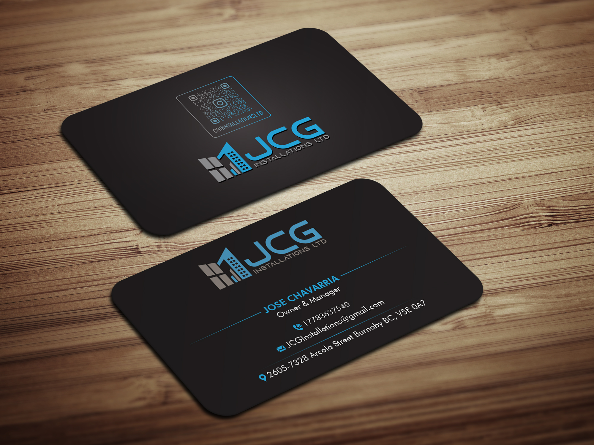Business Card Design by Magic of Art for JCG Installations Ltd  | Design #33027470
