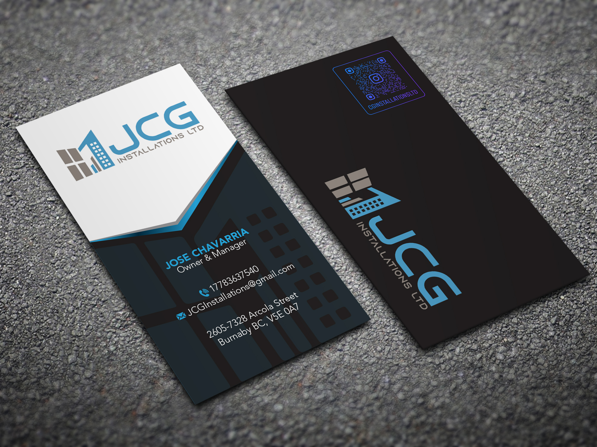 Business Card Design by Magic of Art for JCG Installations Ltd  | Design #33027471