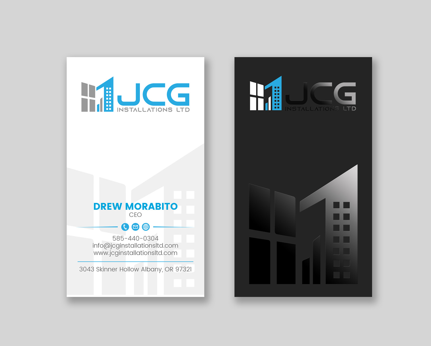 Diseño de Tarjeta de Presentación por Tripti Ranjan Gain para JCG Installations Ltd  | Diseño #33020586