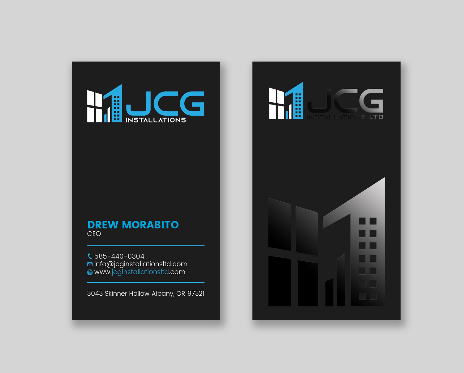 Diseño de Tarjeta de Presentación por Tripti Ranjan Gain para JCG Installations Ltd  | Diseño #33020587