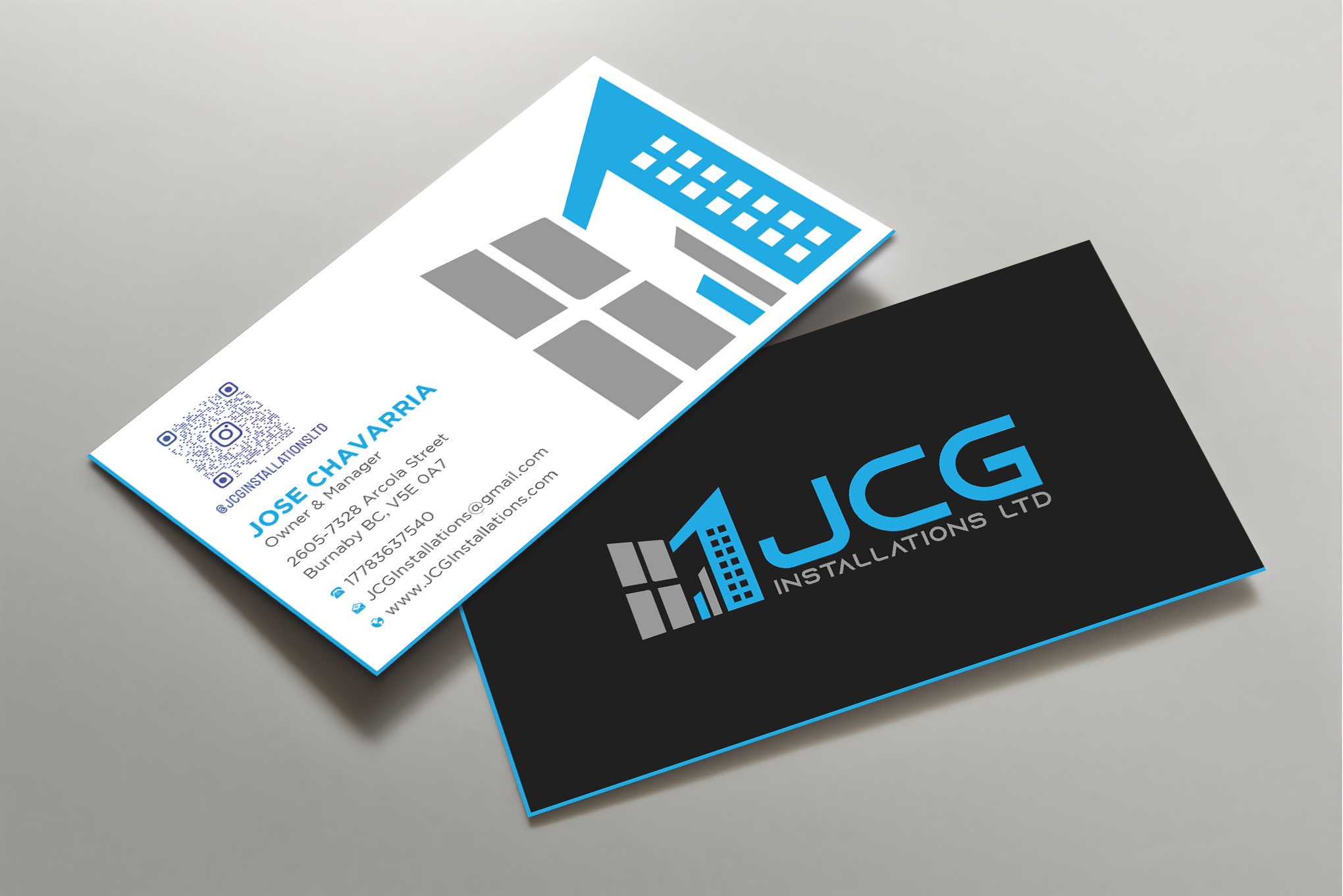 Business Card Design by Uttom 2 for JCG Installations Ltd  | Design #33029809
