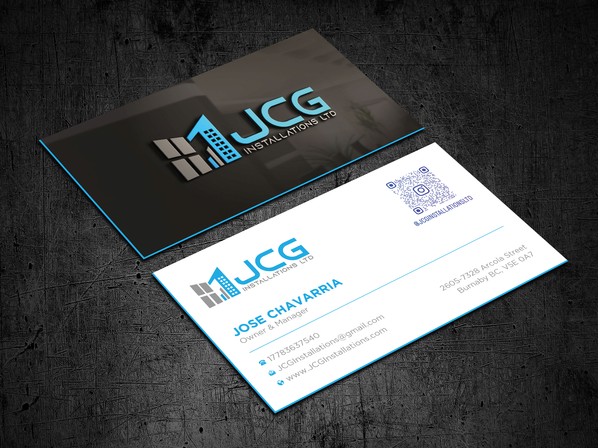 Business Card Design by Uttom 2 for JCG Installations Ltd  | Design #33030307
