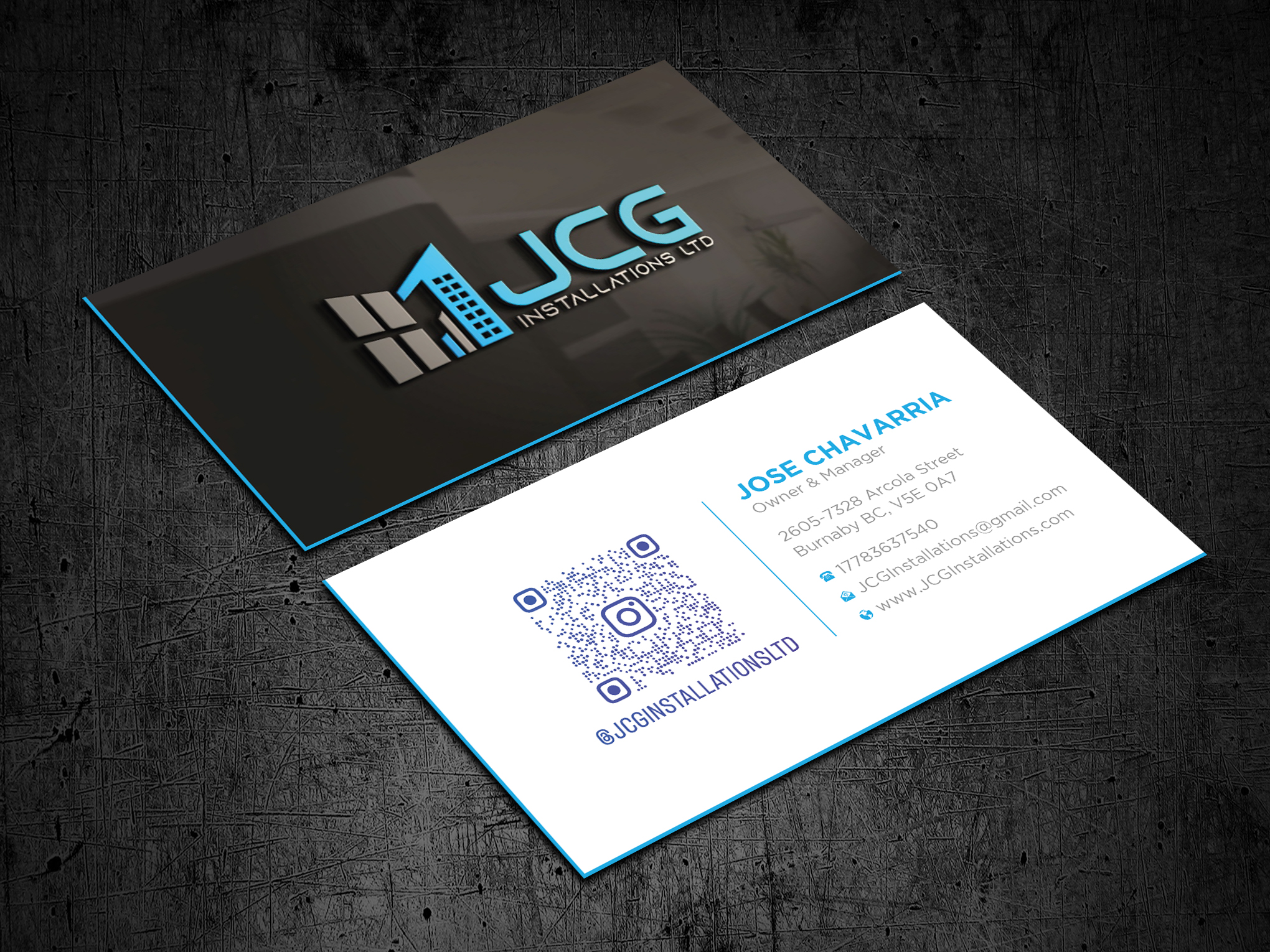 Business Card Design by Uttom 2 for JCG Installations Ltd  | Design #33030309