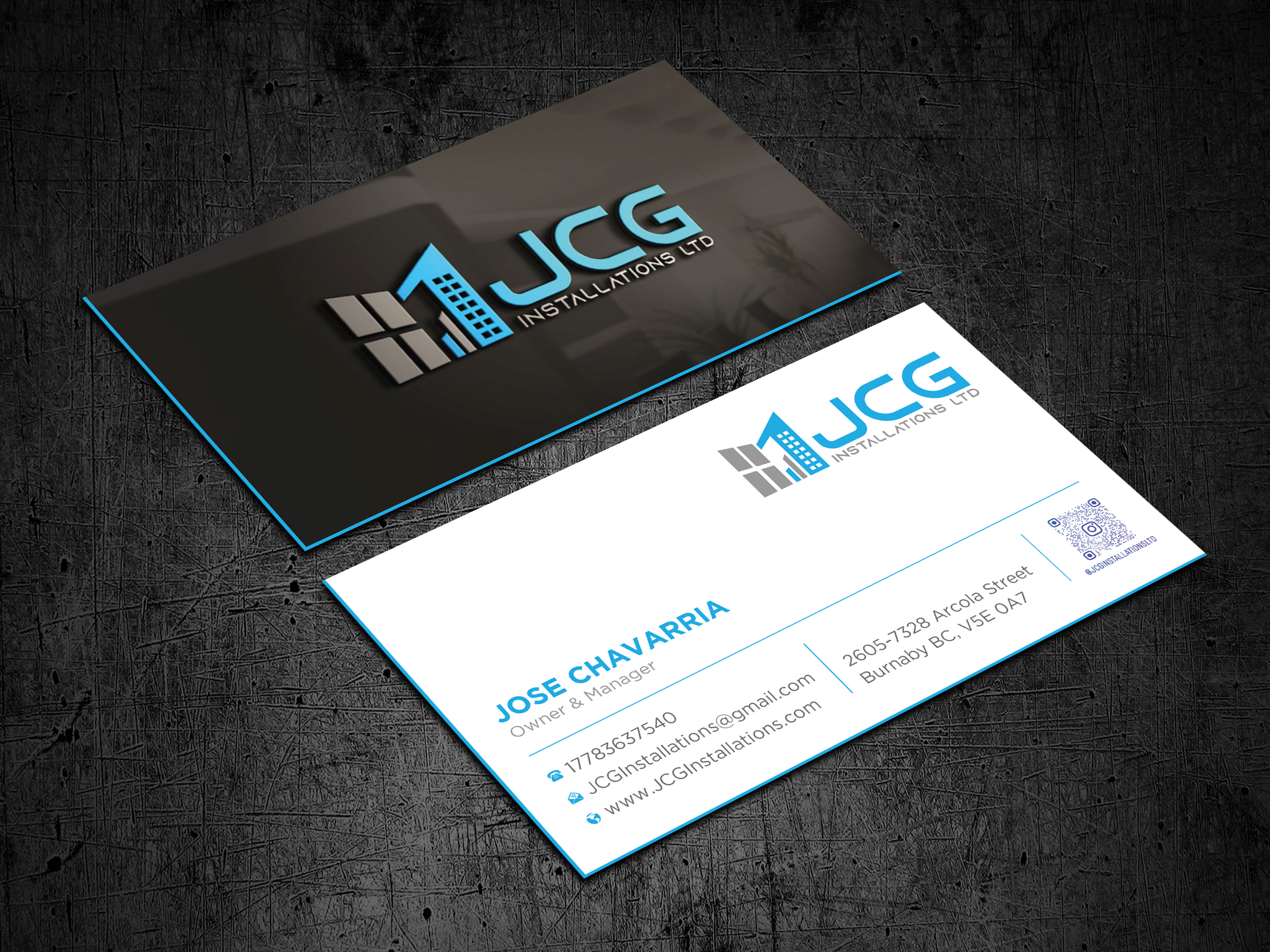 Business Card Design by Uttom 2 for JCG Installations Ltd  | Design #33030316