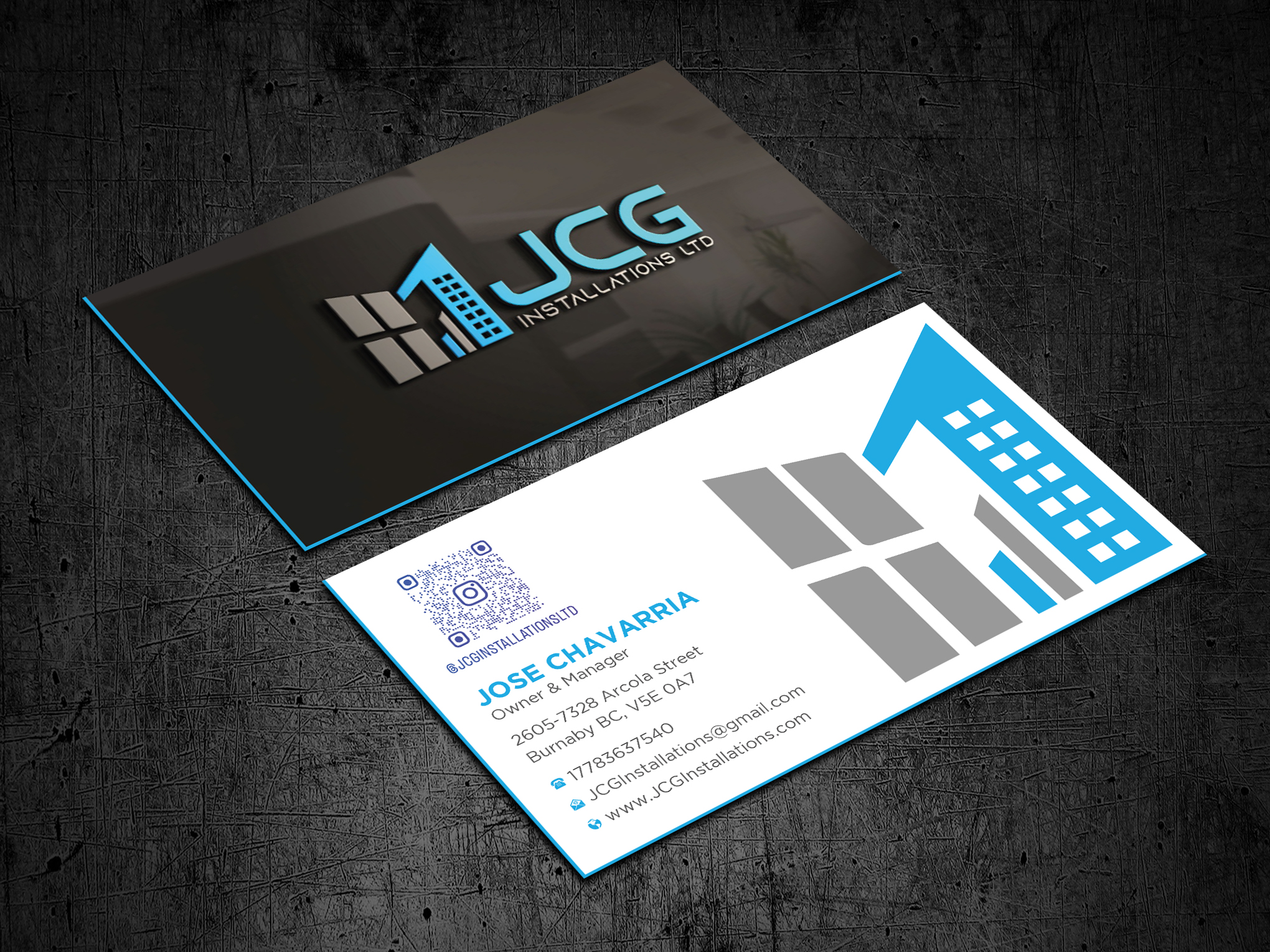 Business Card Design by Uttom 2 for JCG Installations Ltd  | Design #33030317
