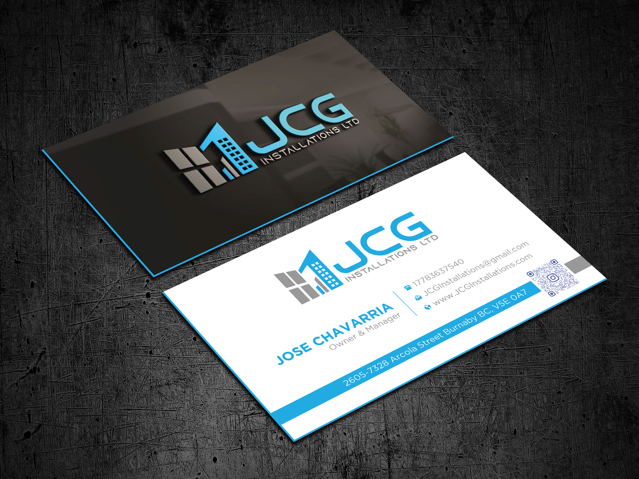 Business Card Design by Uttom 2 for JCG Installations Ltd  | Design #33030318