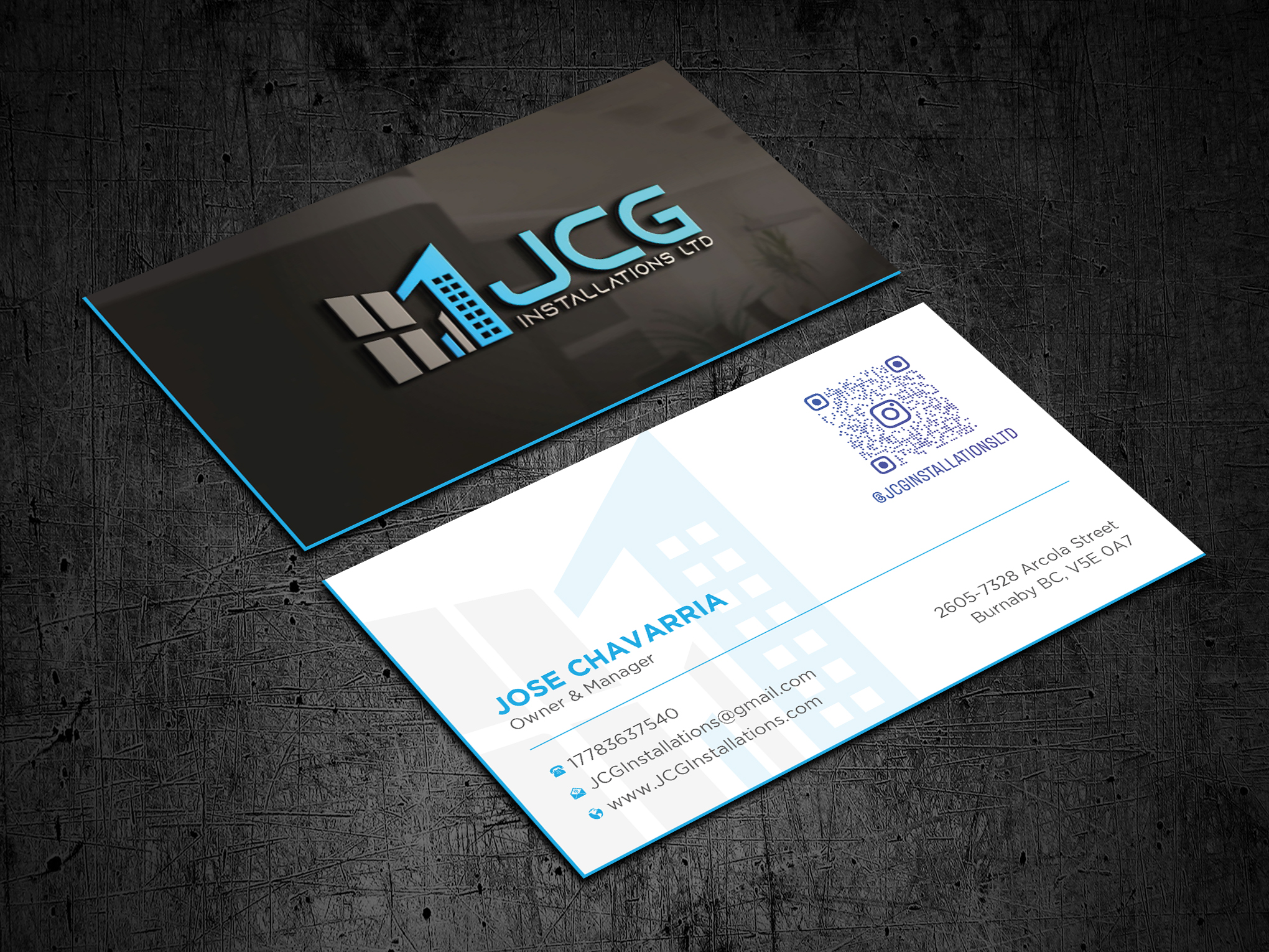 Business Card Design by Uttom 2 for JCG Installations Ltd  | Design #33030319