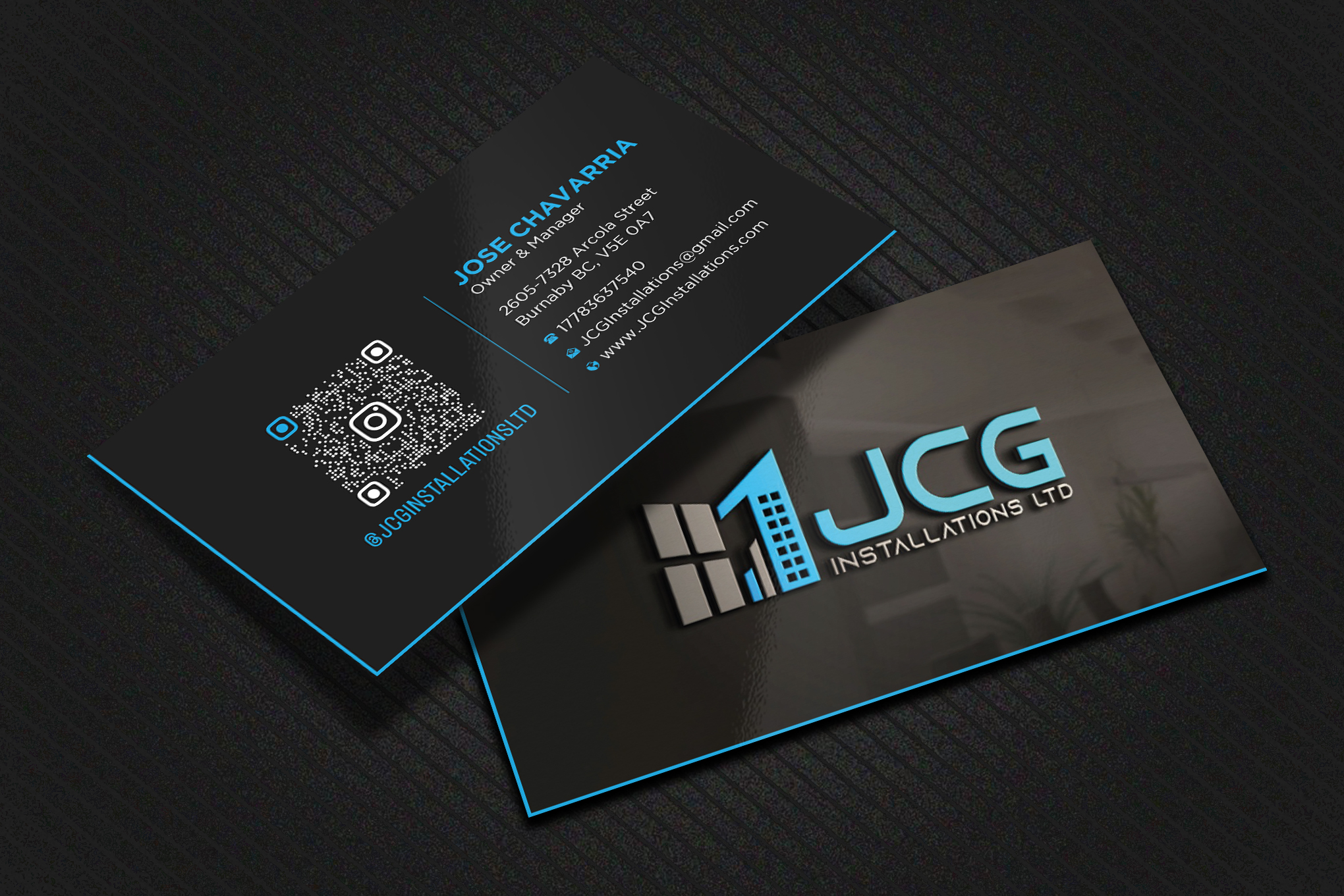 Business Card Design by Uttom 2 for JCG Installations Ltd  | Design #33030341