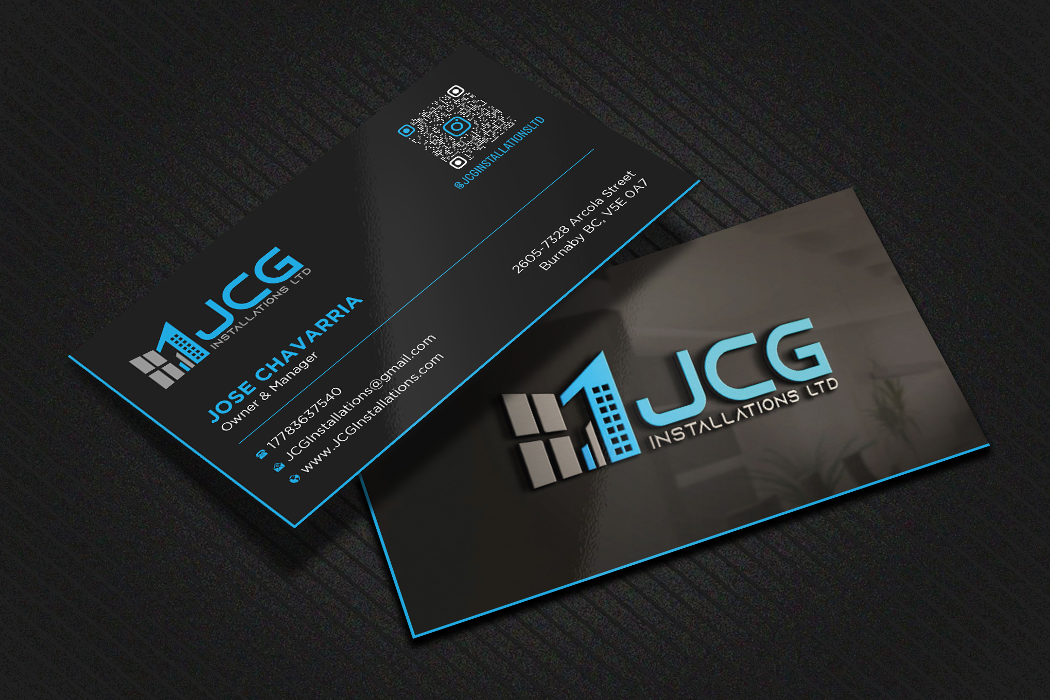 Business Card Design by Uttom 2 for JCG Installations Ltd  | Design #33030342