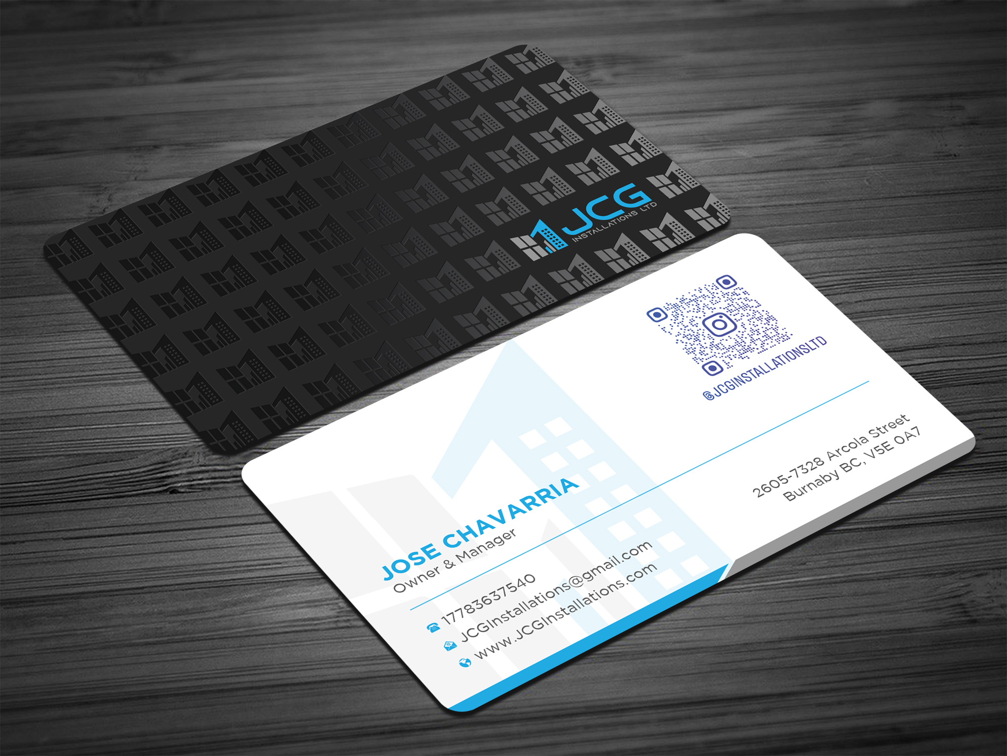 Business Card Design by Uttom 2 for JCG Installations Ltd  | Design #33032179