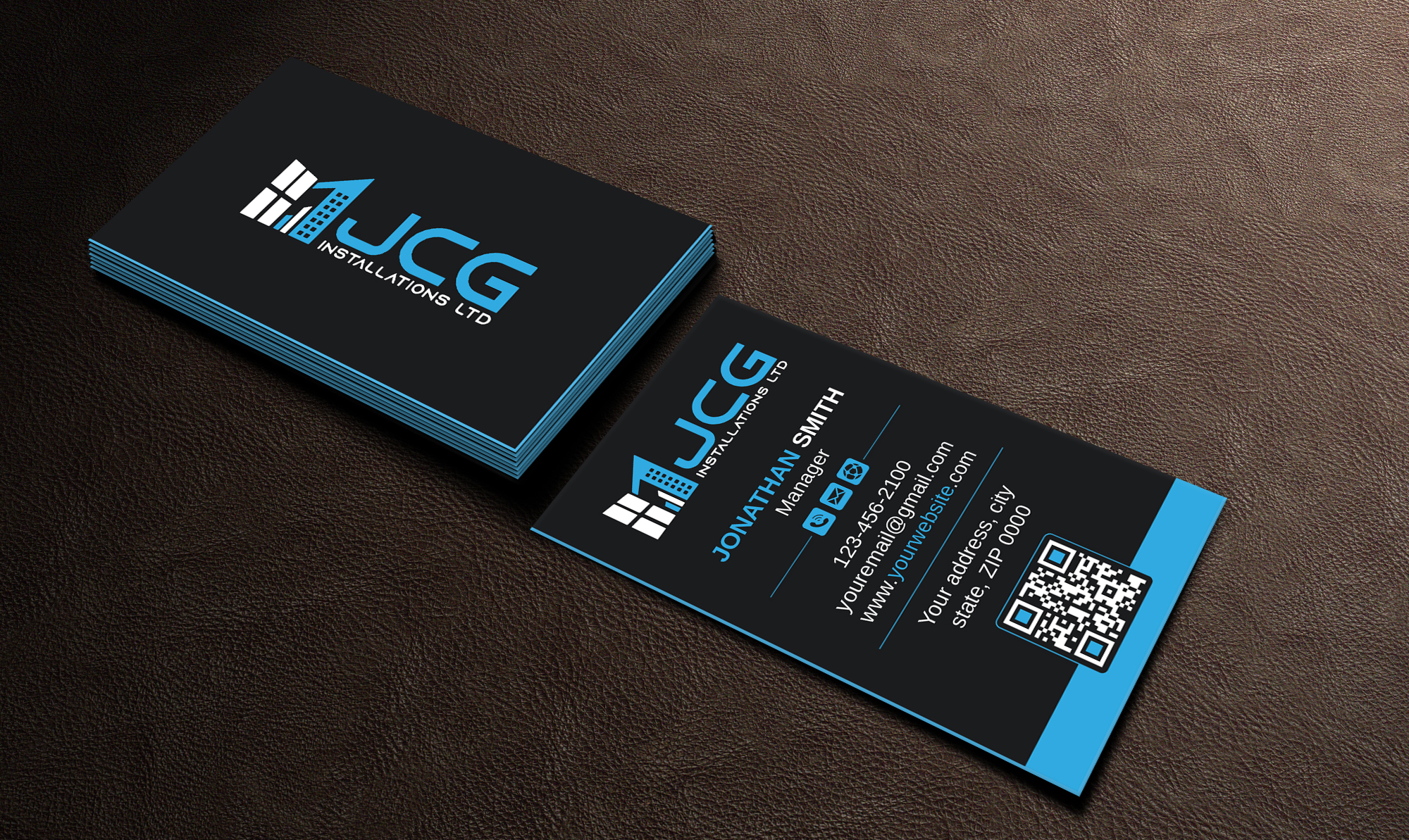 Diseño de Tarjeta de Presentación por Imagine design000 para JCG Installations Ltd  | Diseño #33021378