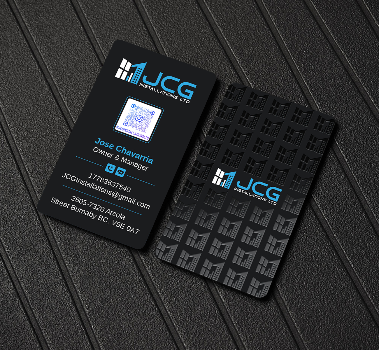 Business Card Design by Imagine design000 for JCG Installations Ltd  | Design #33026865