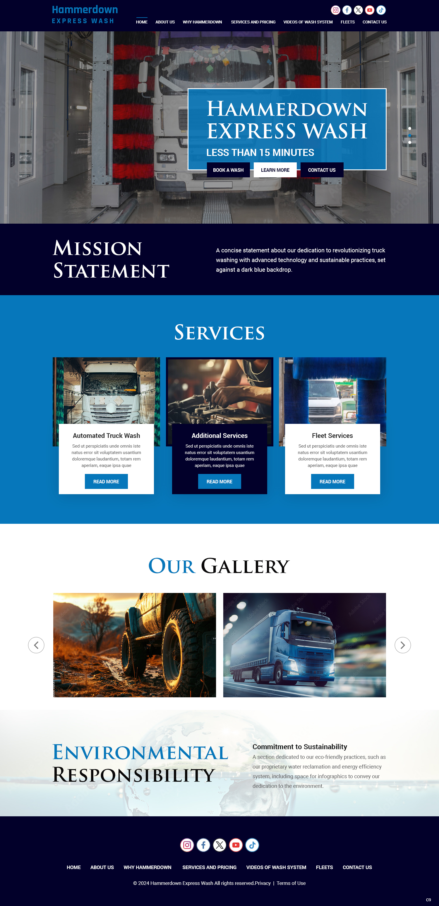 Web Design by pb for Hammerdown Express Wash  | Design #33033091