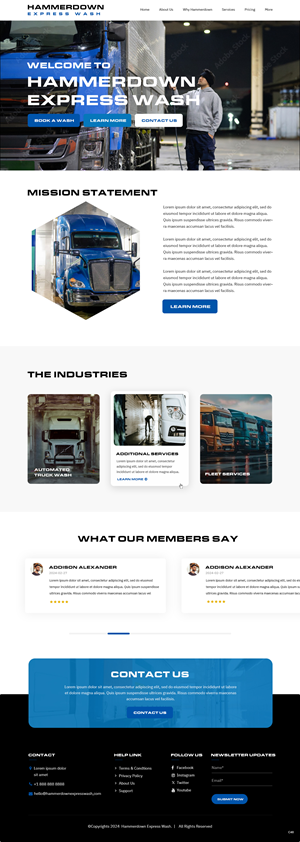 Web Design by pb for Hammerdown Express Wash  | Design: #33033092