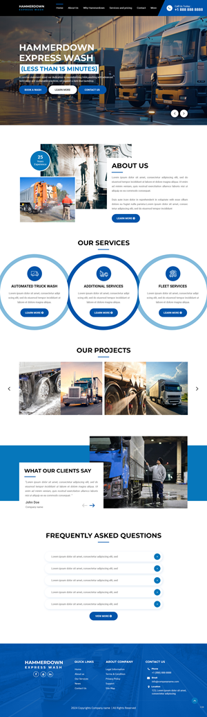 Web Design by pb for Hammerdown Express Wash  | Design: #33033093