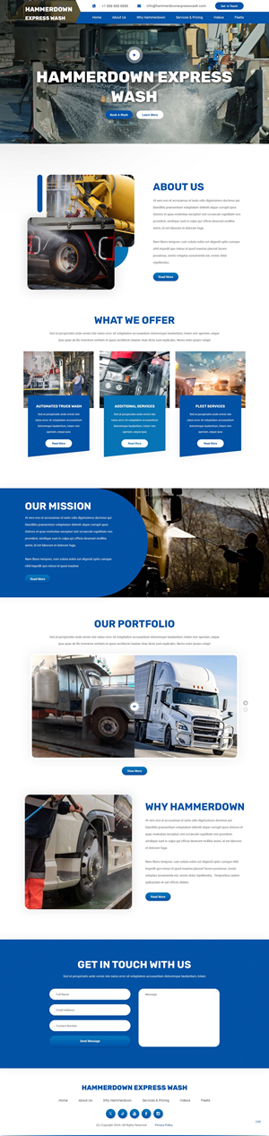 Web Design by pb for Hammerdown Express Wash  | Design: #33033096