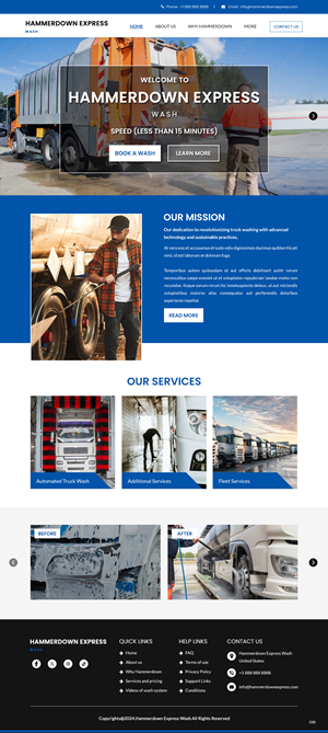 Web Design by pb for Hammerdown Express Wash  | Design: #33033097