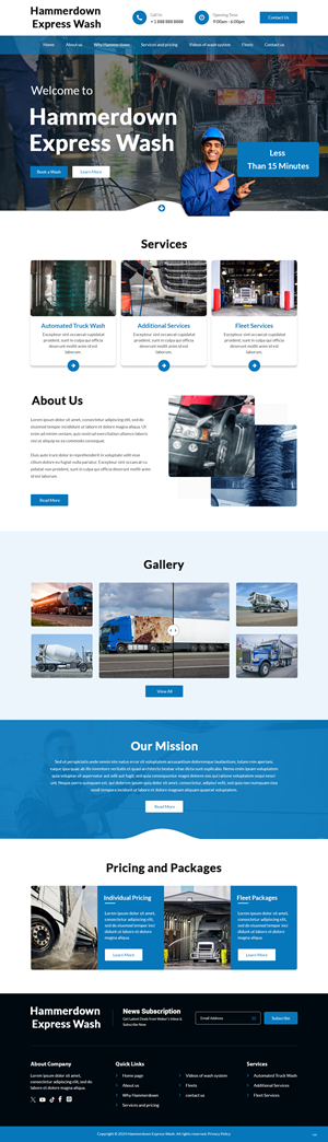 Web Design by pb for Hammerdown Express Wash  | Design: #33033100