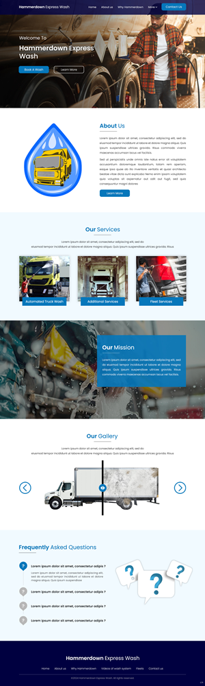 Web Design by pb for Hammerdown Express Wash  | Design: #33033101